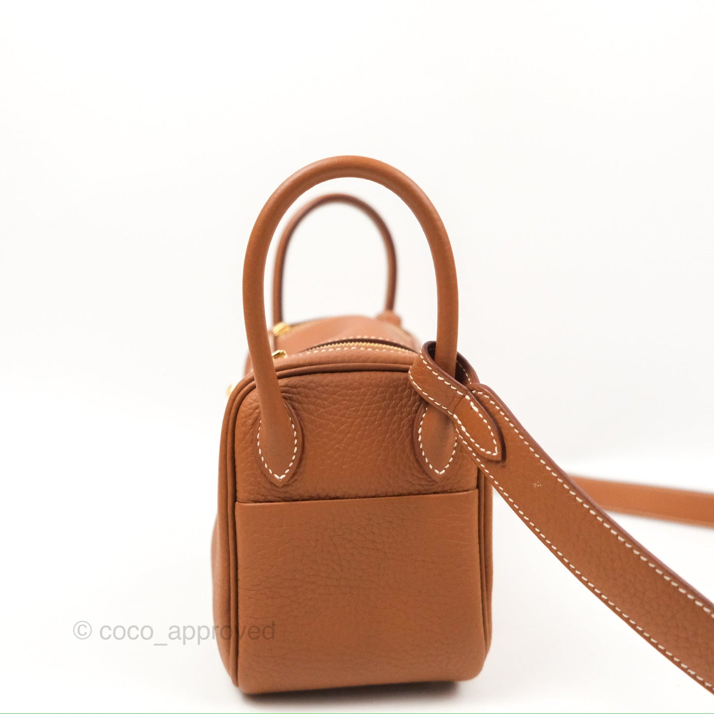 Hermès Mini Lindy 20 Gold Clemence Gold Hardware