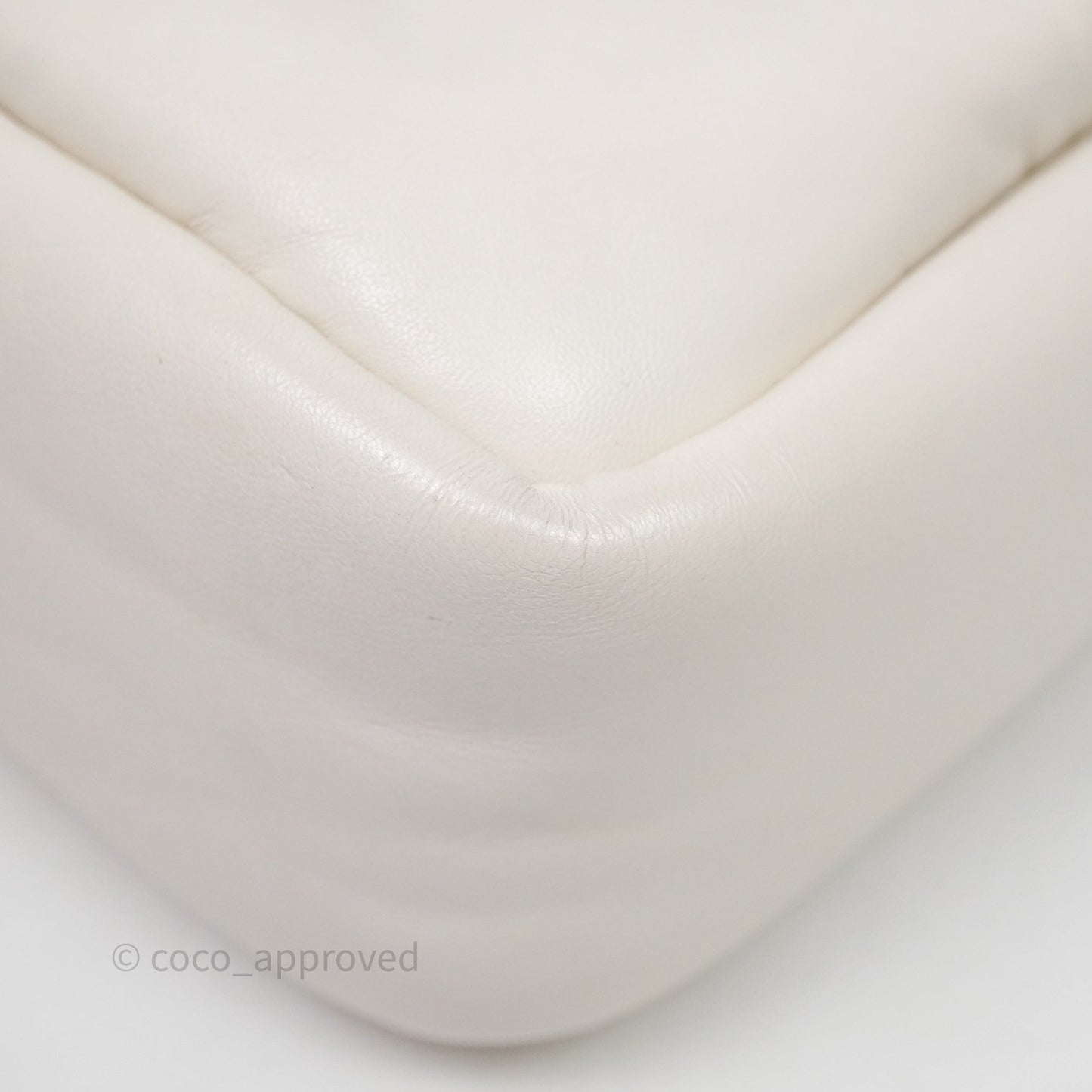 Prada Soft Tote Bag Ivory Silver Hardware