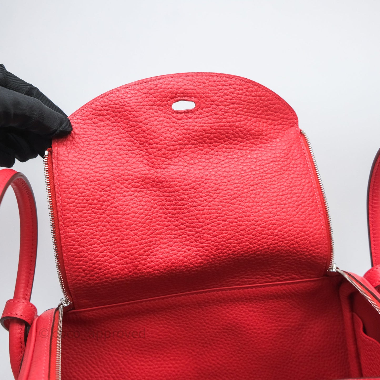 Hermes Lindy 26 Clemence Rouge Palladium Hardware