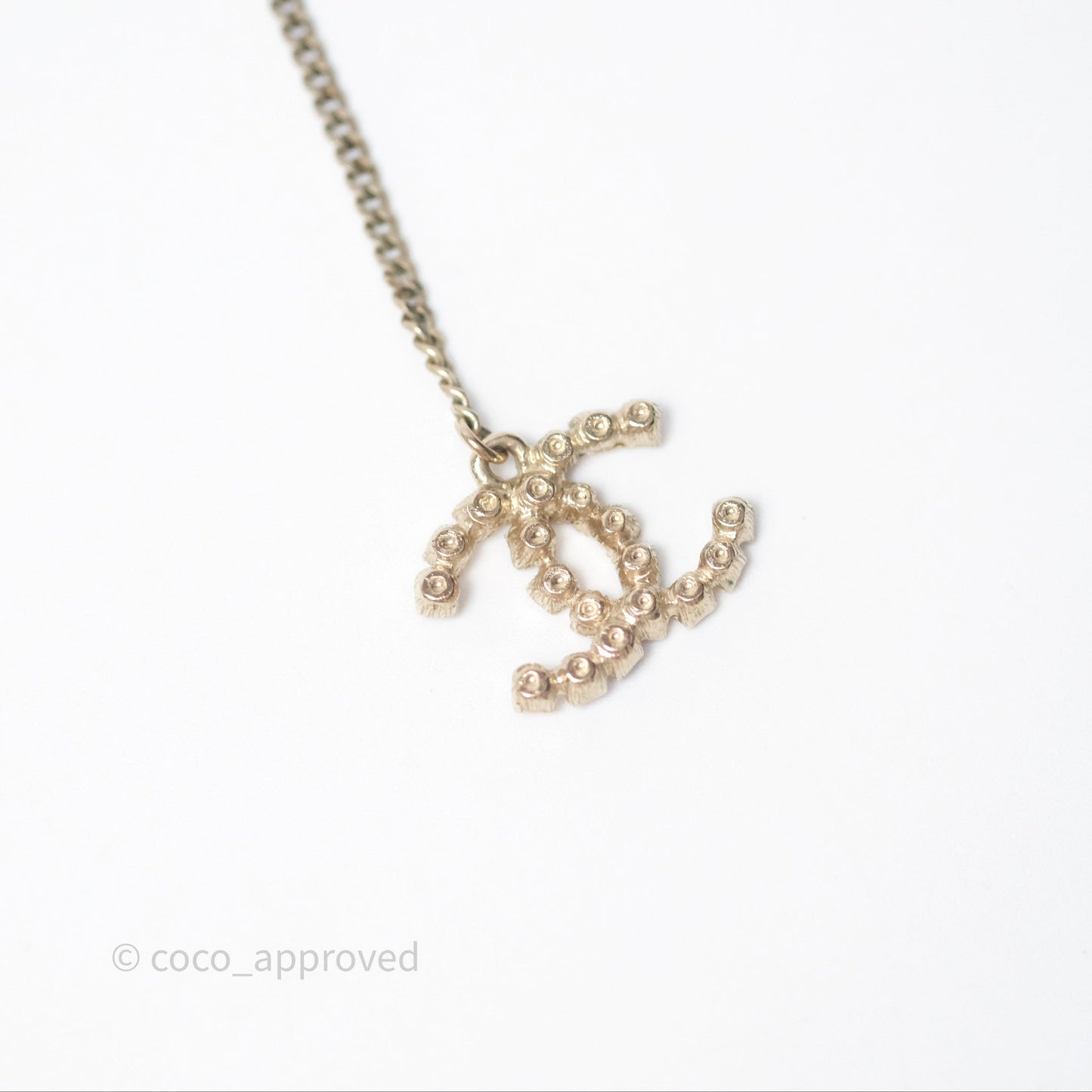Chanel Crystal CC Long Drop Earrings Gold Tone 19A