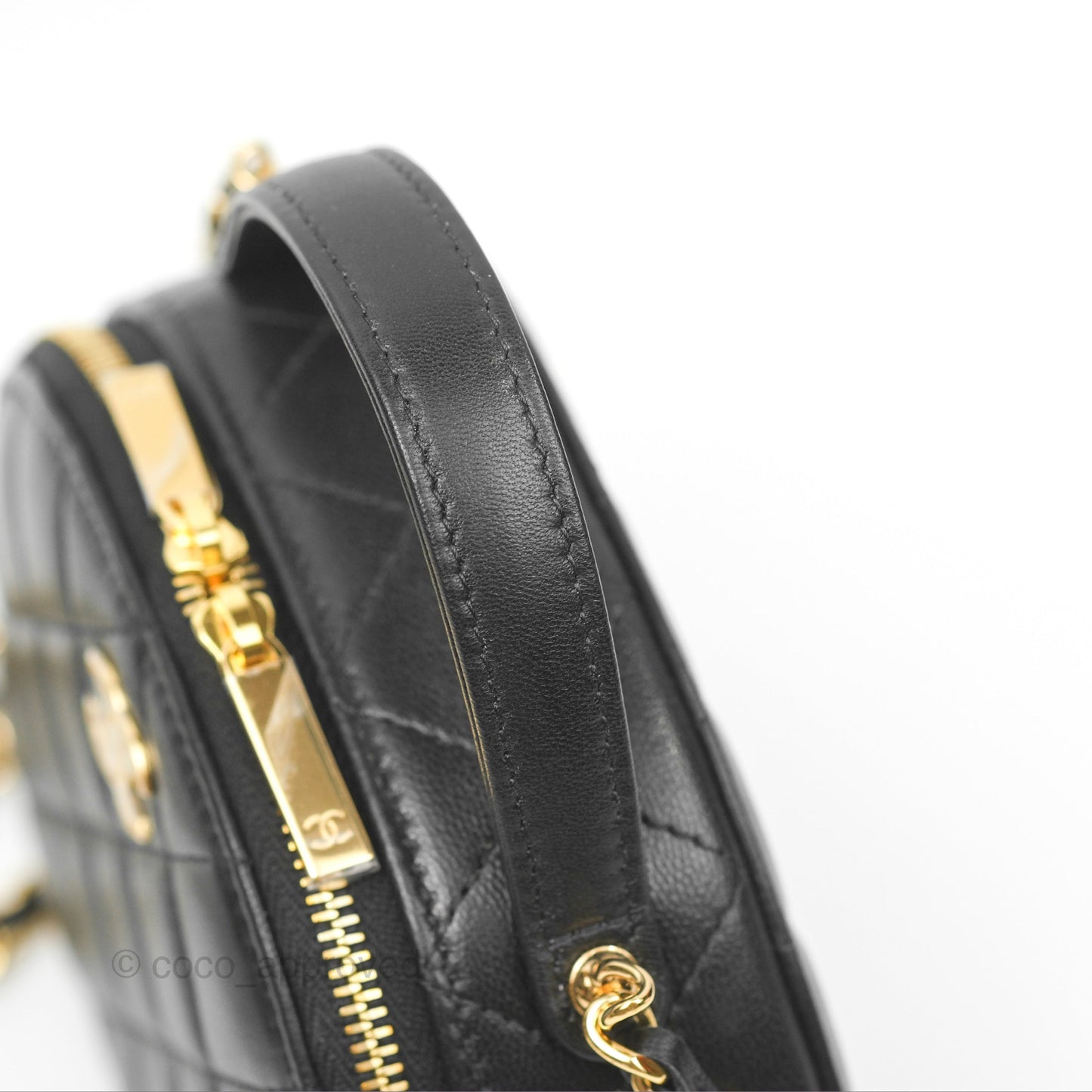 Chanel Small Clutch With Chain Black Lambskin Gold Hardware 23C
