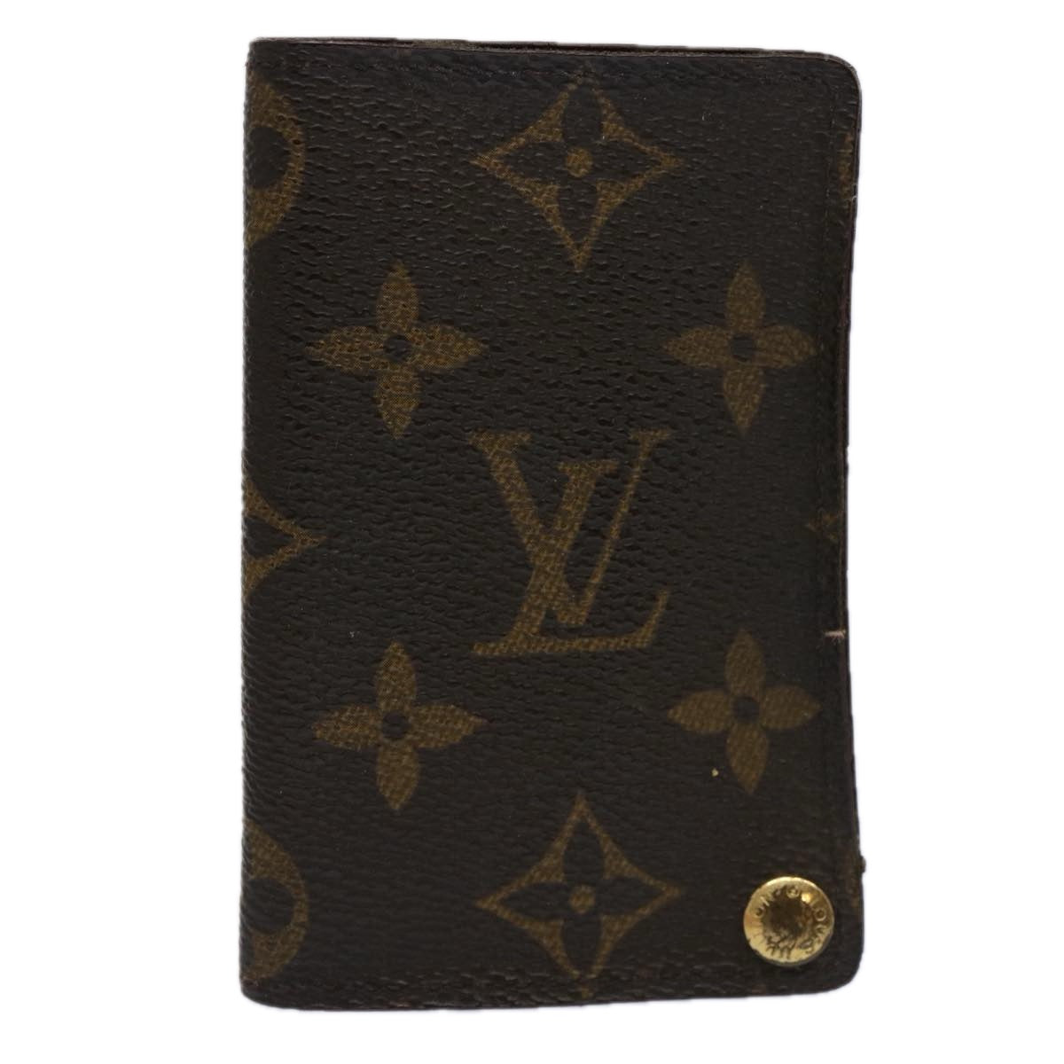 LOUIS VUITTON Monogram Porte Cartes Credit Pression Card Case M60937 62413