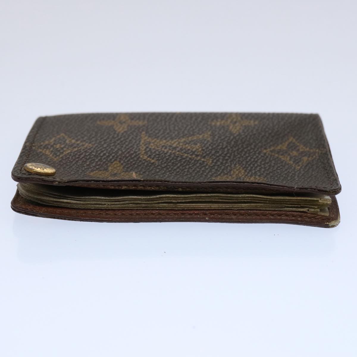 LOUIS VUITTON Monogram Porte Cartes Credit Pression Card Case M60937 62413