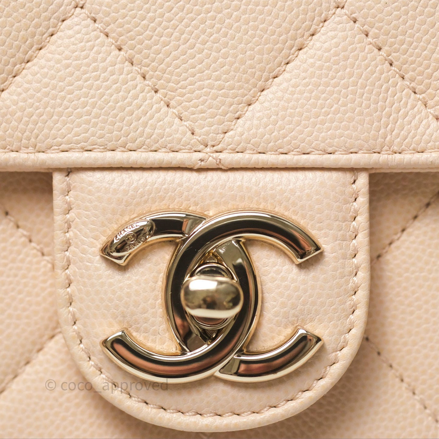 Chanel Quilted Small Like The Wallet Flap Light Beige Pink Caviar Light Gold Hardware 22C