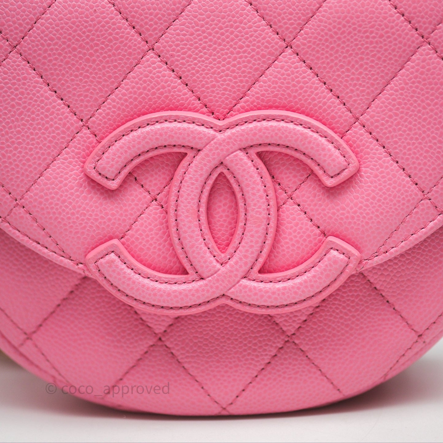 Chanel Quilted Mini Messenger Bag Pink Caviar Gold Hardware 23P