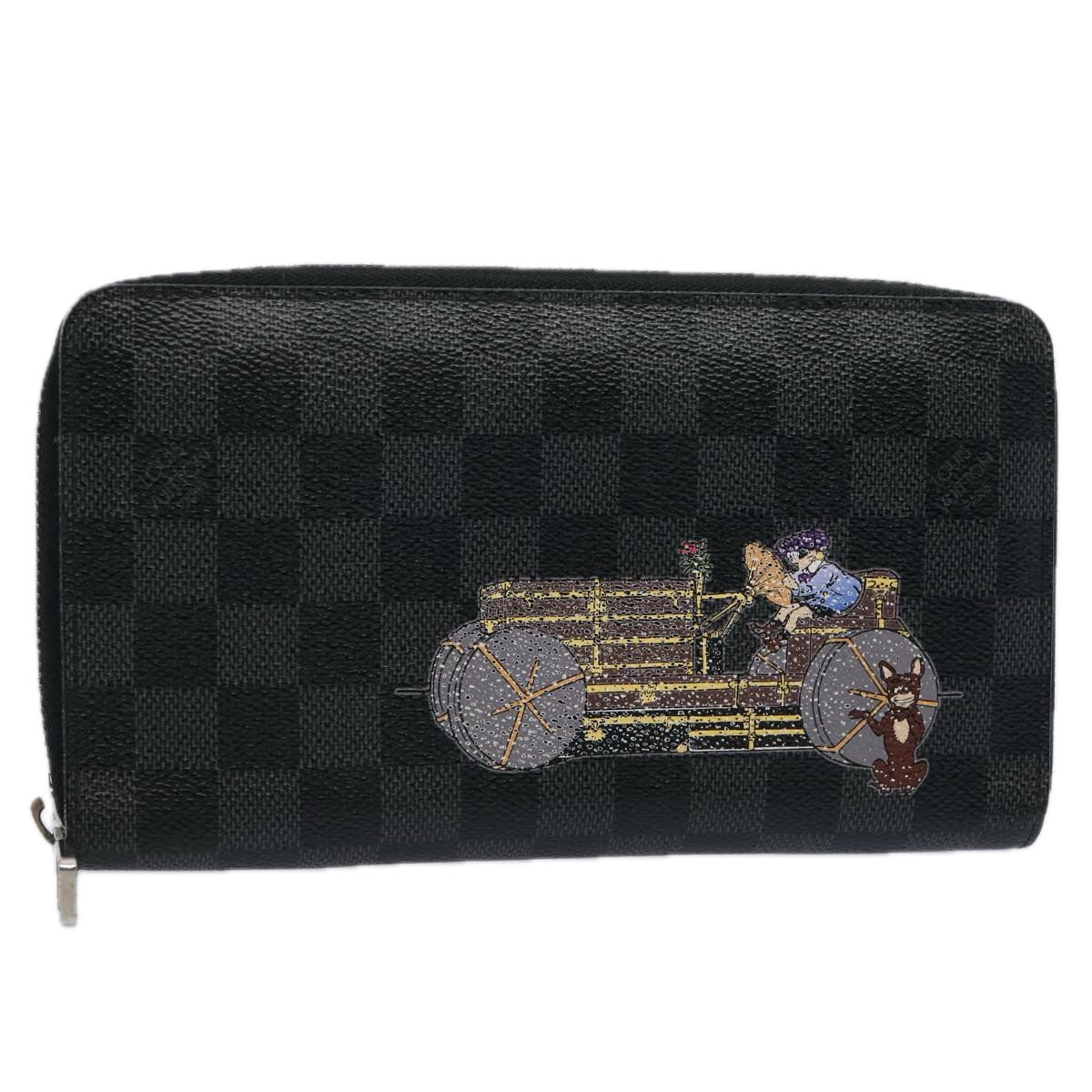 LOUIS VUITTON Damier Graphite Illustre Zippy Organizer Wallet N63002 62471