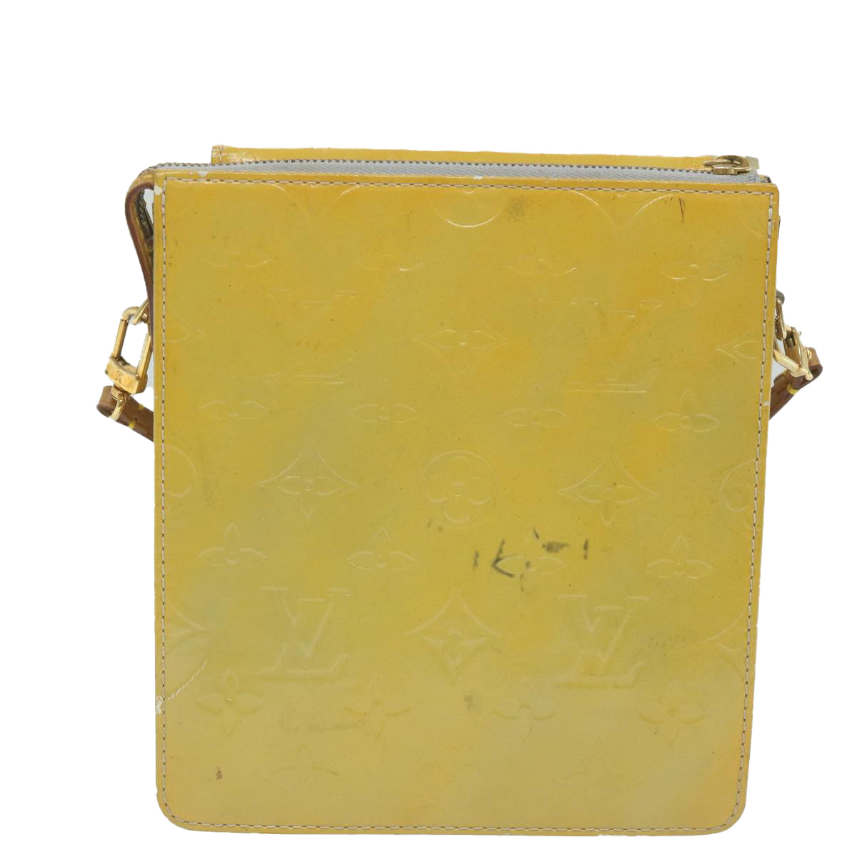 LOUIS VUITTON Monogram Vernis Motto Accessory Pouch Gris M91030 LV 62476