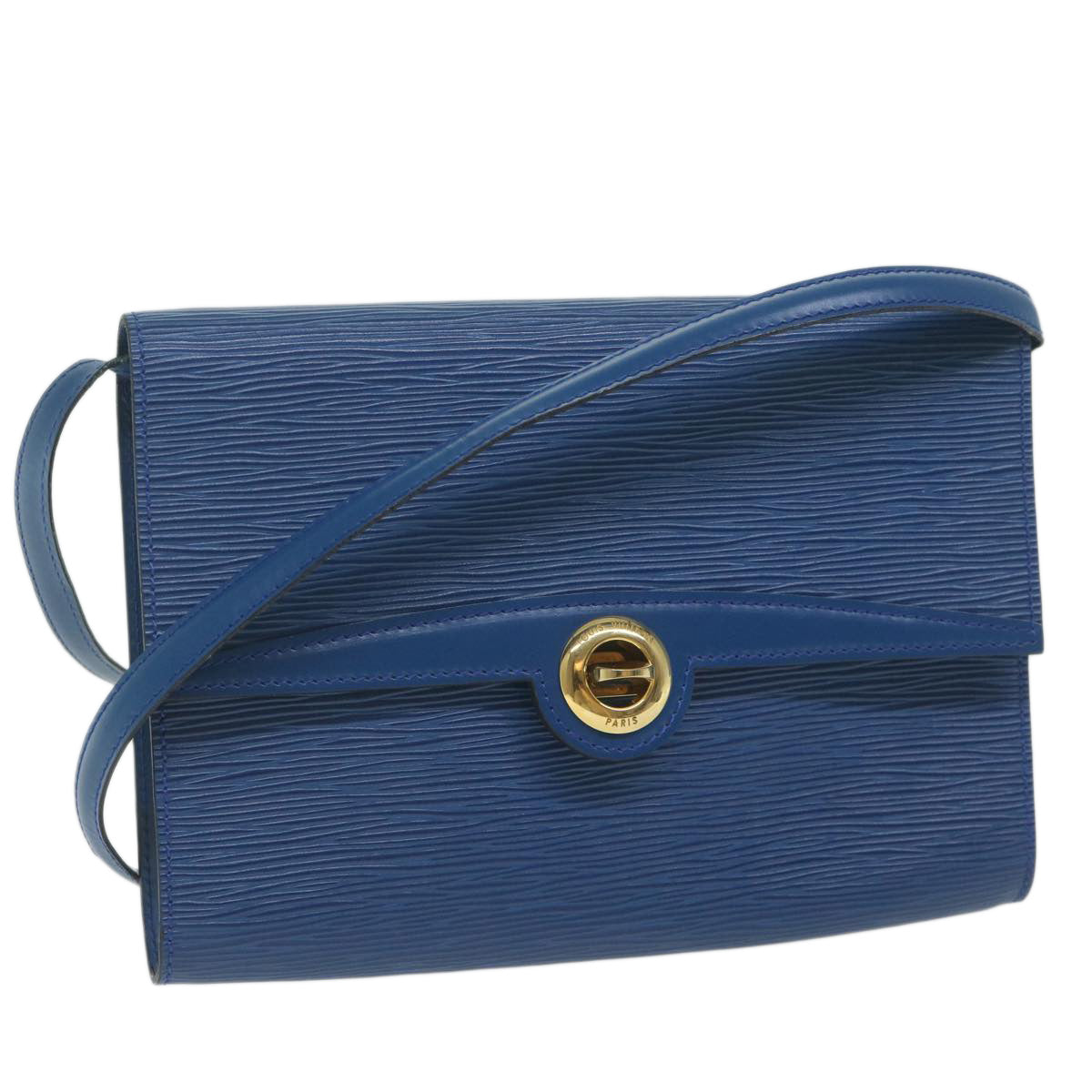 LOUIS VUITTON Epi Pochette Arche Shoulder Bag Blue M52575 LV 62486