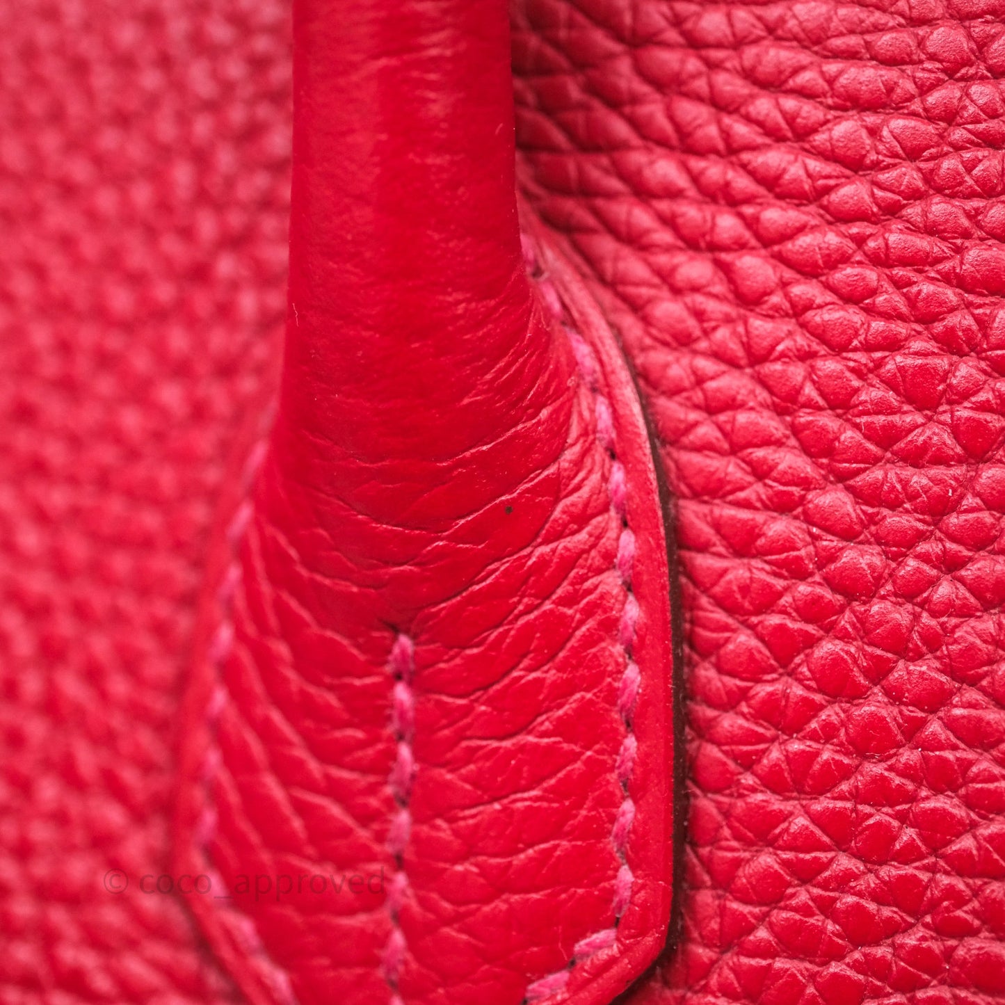 Hermes Birkin 35 Rouge Casaque Clemence Palladium Hardware