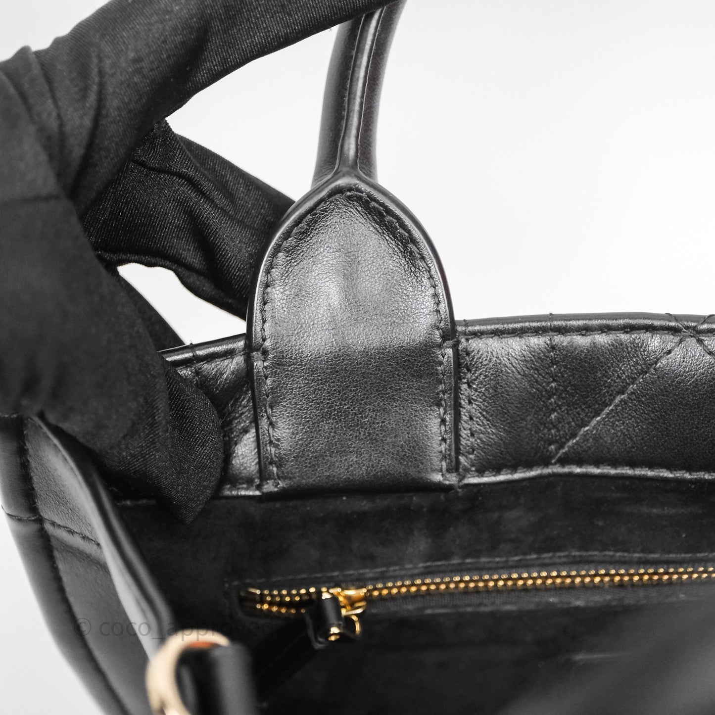Christian Dior Small Dior Book Tote Black Macrocannage Calfskin Gold Hardware
