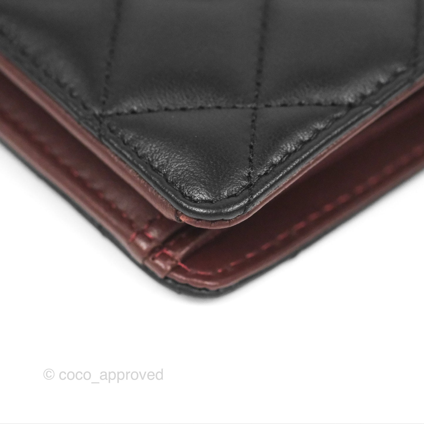 Chanel Classic Quilted Long Wallet Black Lambskin Silver Hardware