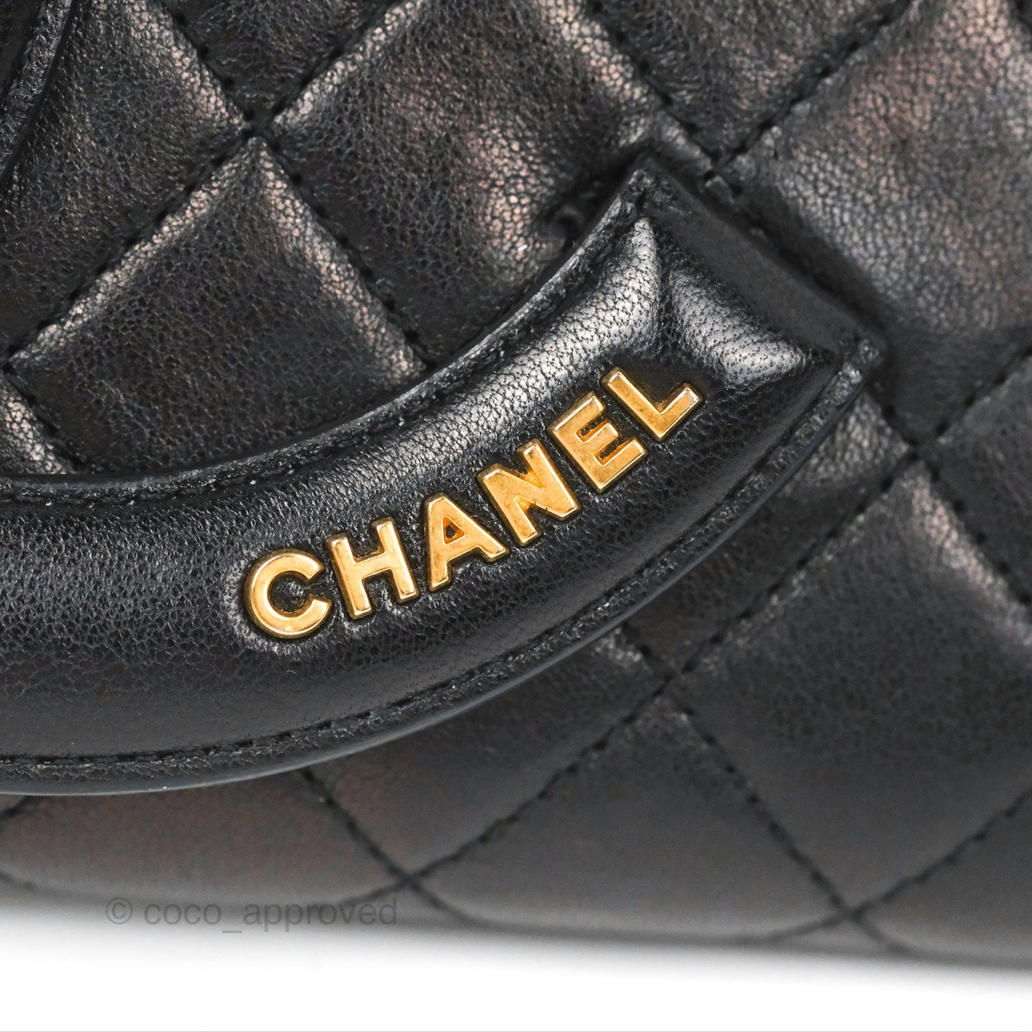 Chanel Coco Midnight Clutch Black Lambskin Gold Hardware