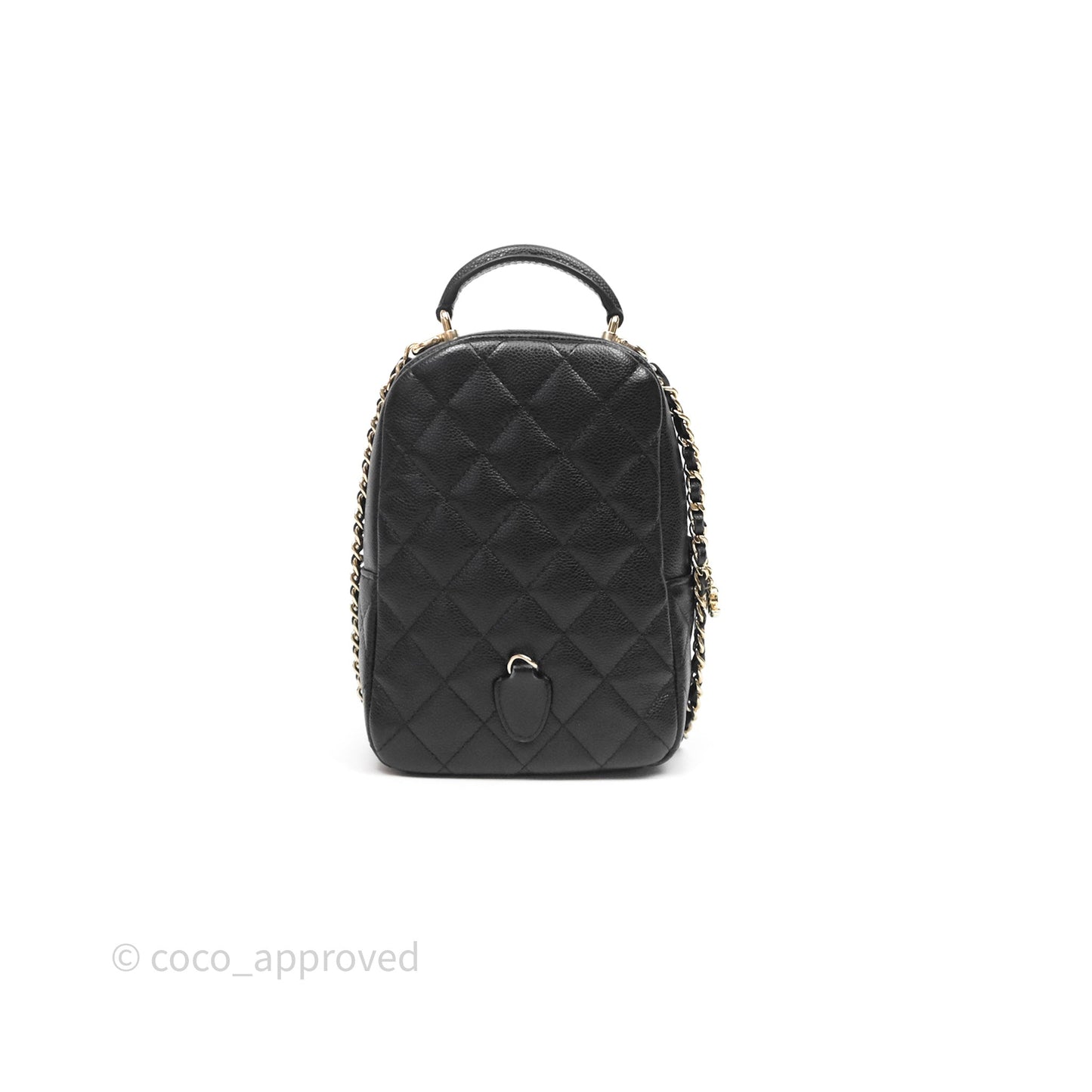 Chanel Classic Mini Backpack Black Caviar Gold Hardware