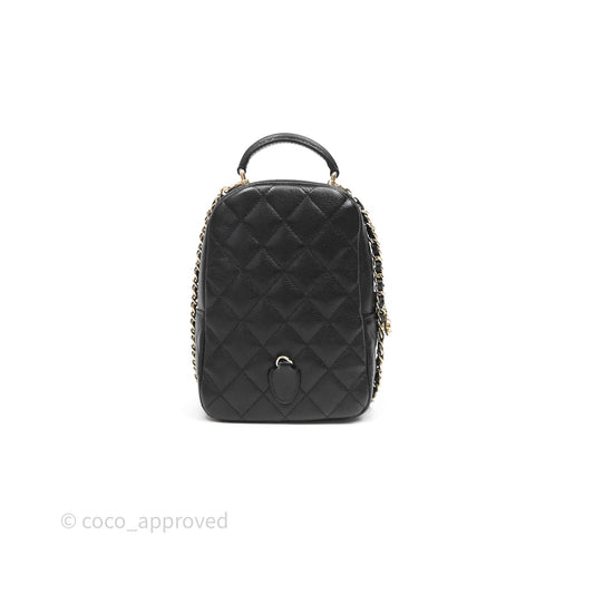 Chanel Classic Mini Backpack Black Caviar Gold Hardware