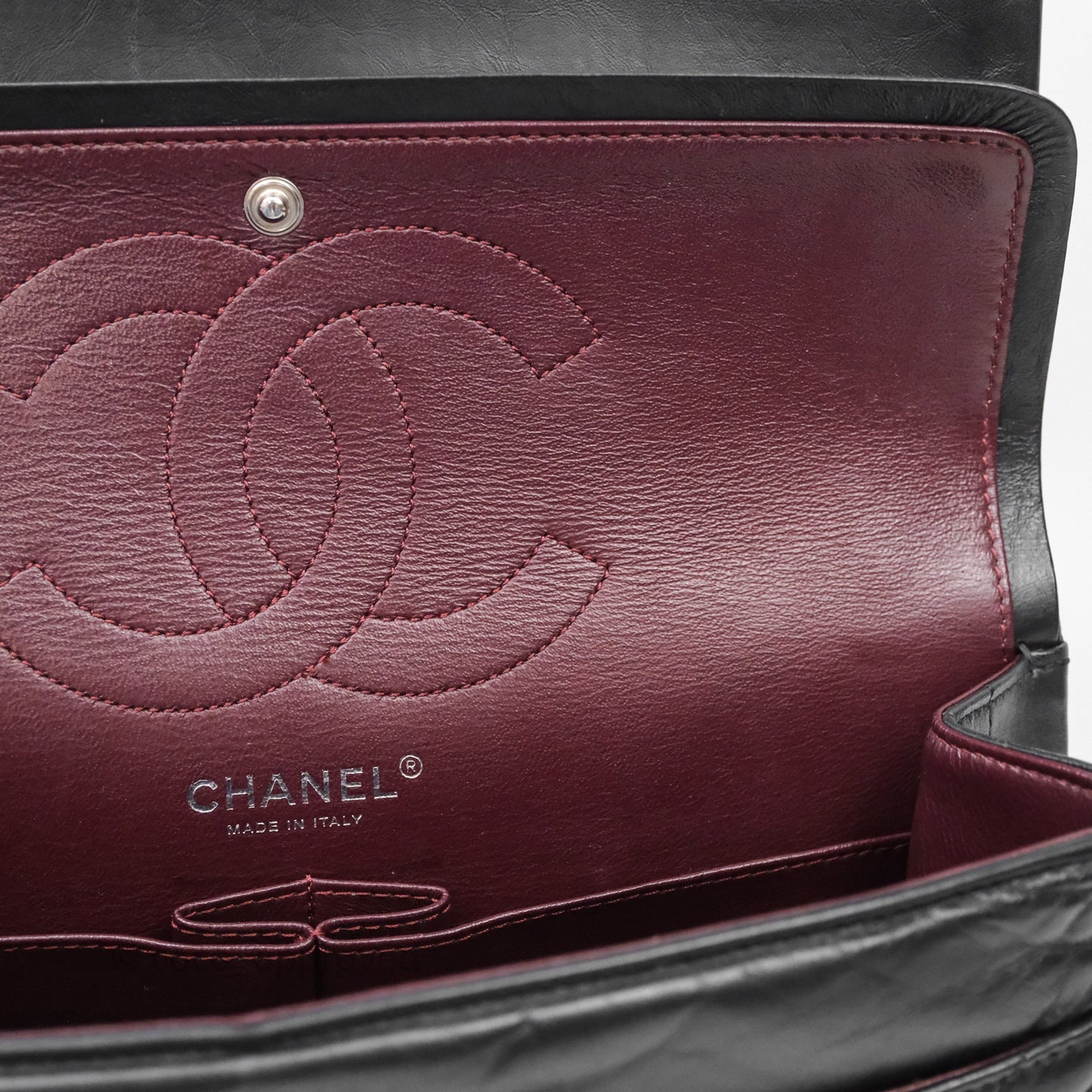 Chanel Reissue Medium 226 Chevron Aged Calfskin So Black