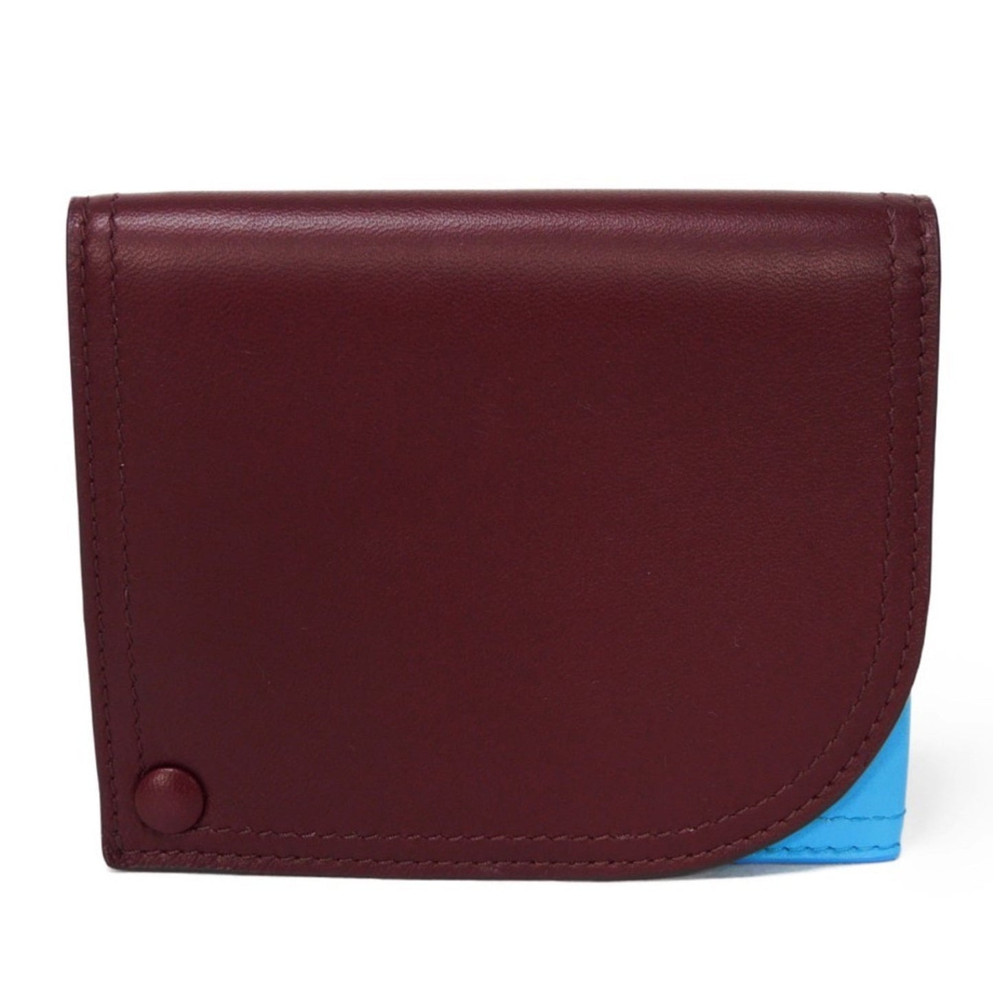 Luxury Bottega Veneta  Sky blue Leather Card Case ()