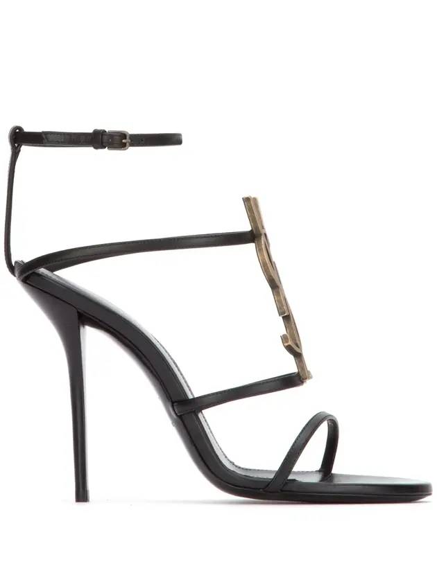 Luxury Saint Laurent Women's Sassandra Sandals Heels Black