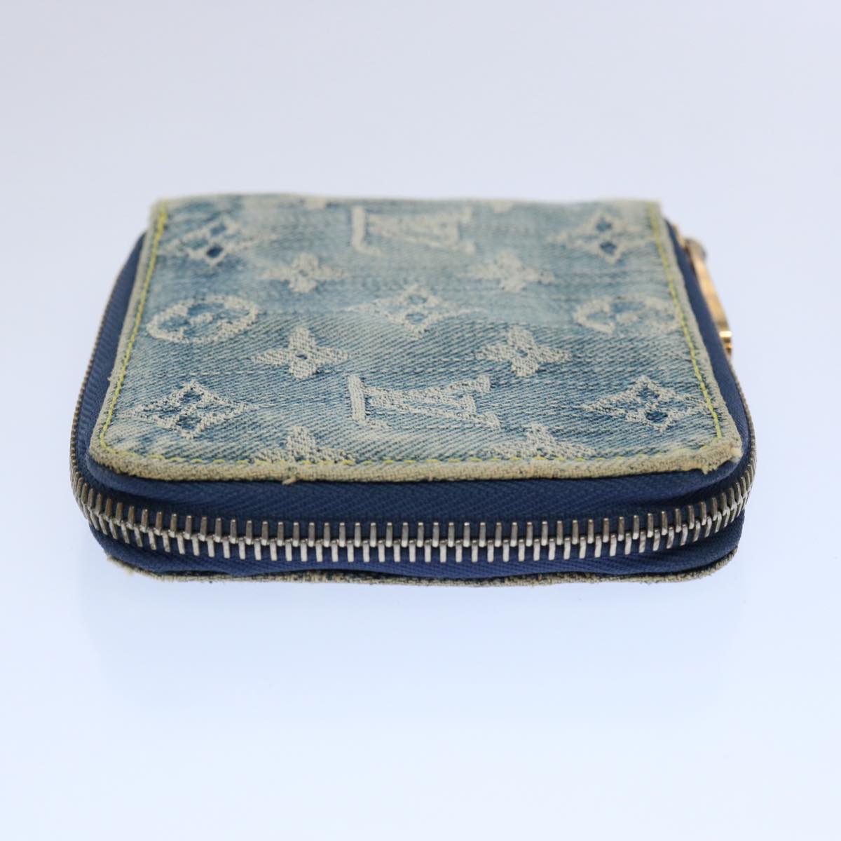 LOUIS VUITTON Monogram Denim Mini Zippy Wallet Wallet Blue M95342 LV 62554