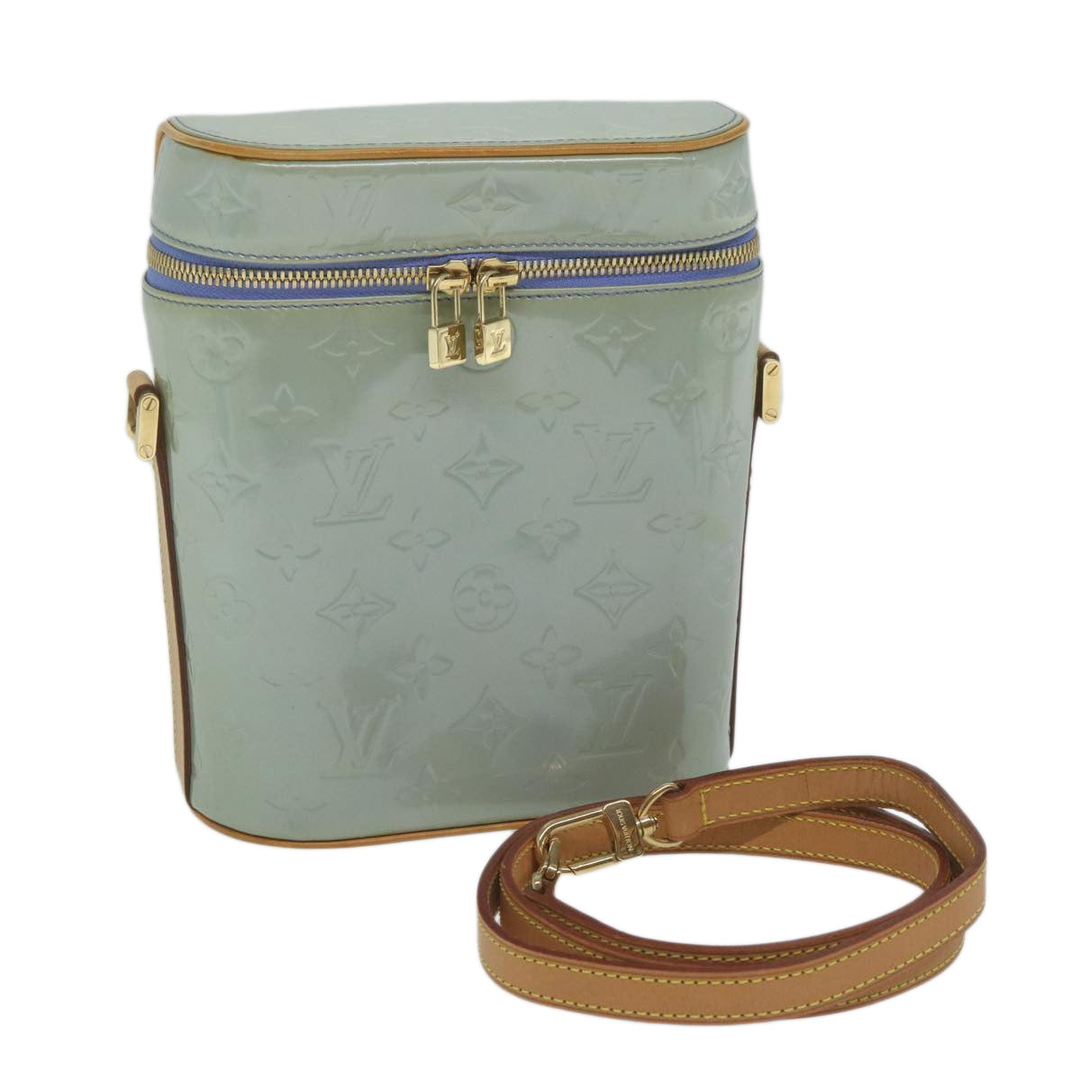 LOUIS VUITTON Monogram Vernis Sullivan Vertical Bag Lavande M91258 LV 62573