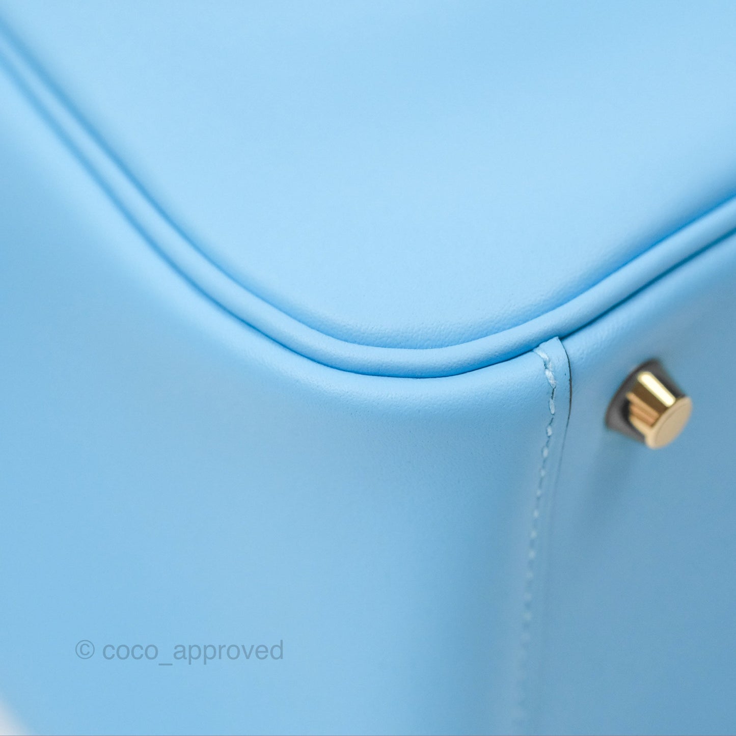Hermès Mini Lindy 20 Celeste Swift Gold Hardware