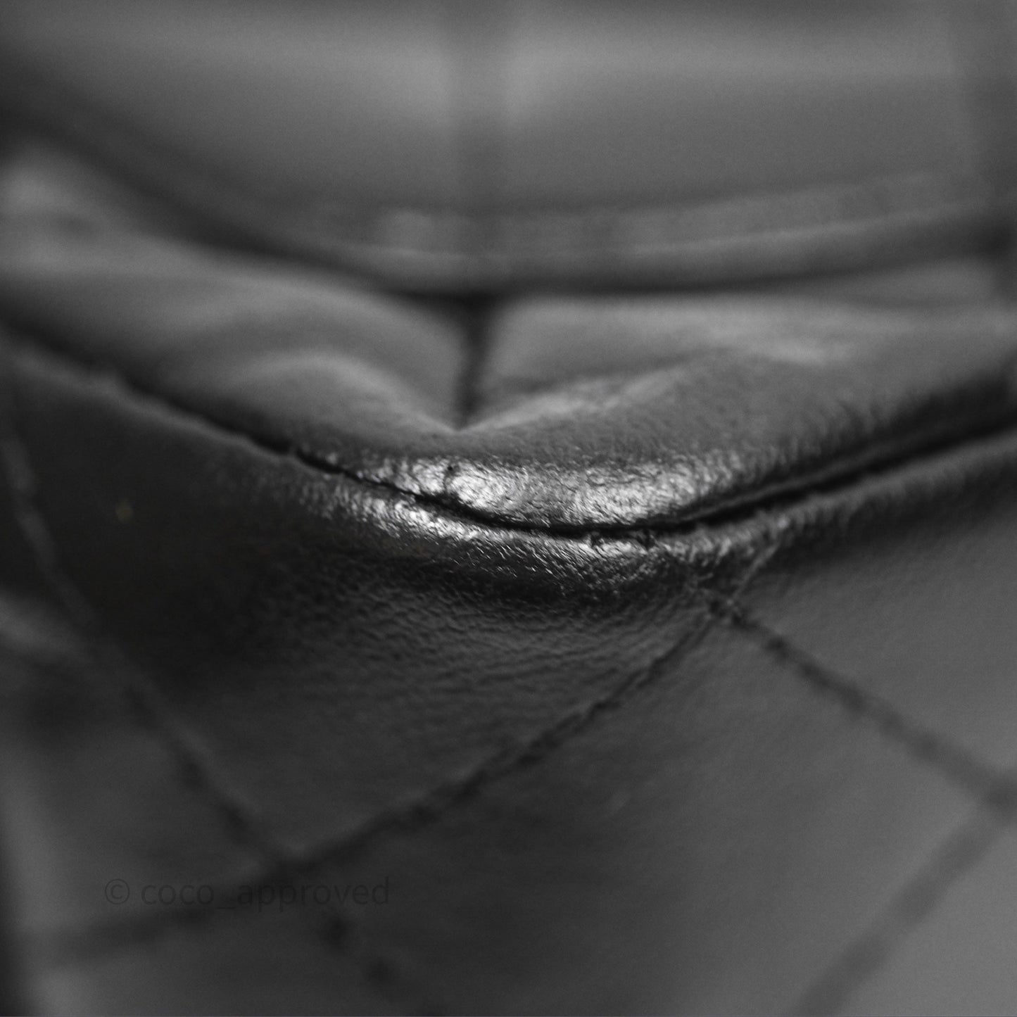 Chanel Mini Square Flap Quilted Black Lambskin Silver Hardware