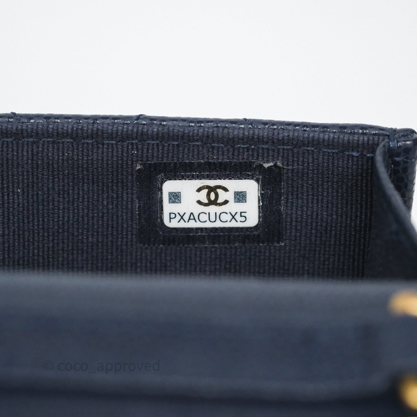 Chanel Twist Your Button Coin Purse With Chain Navy Shiny Caviar