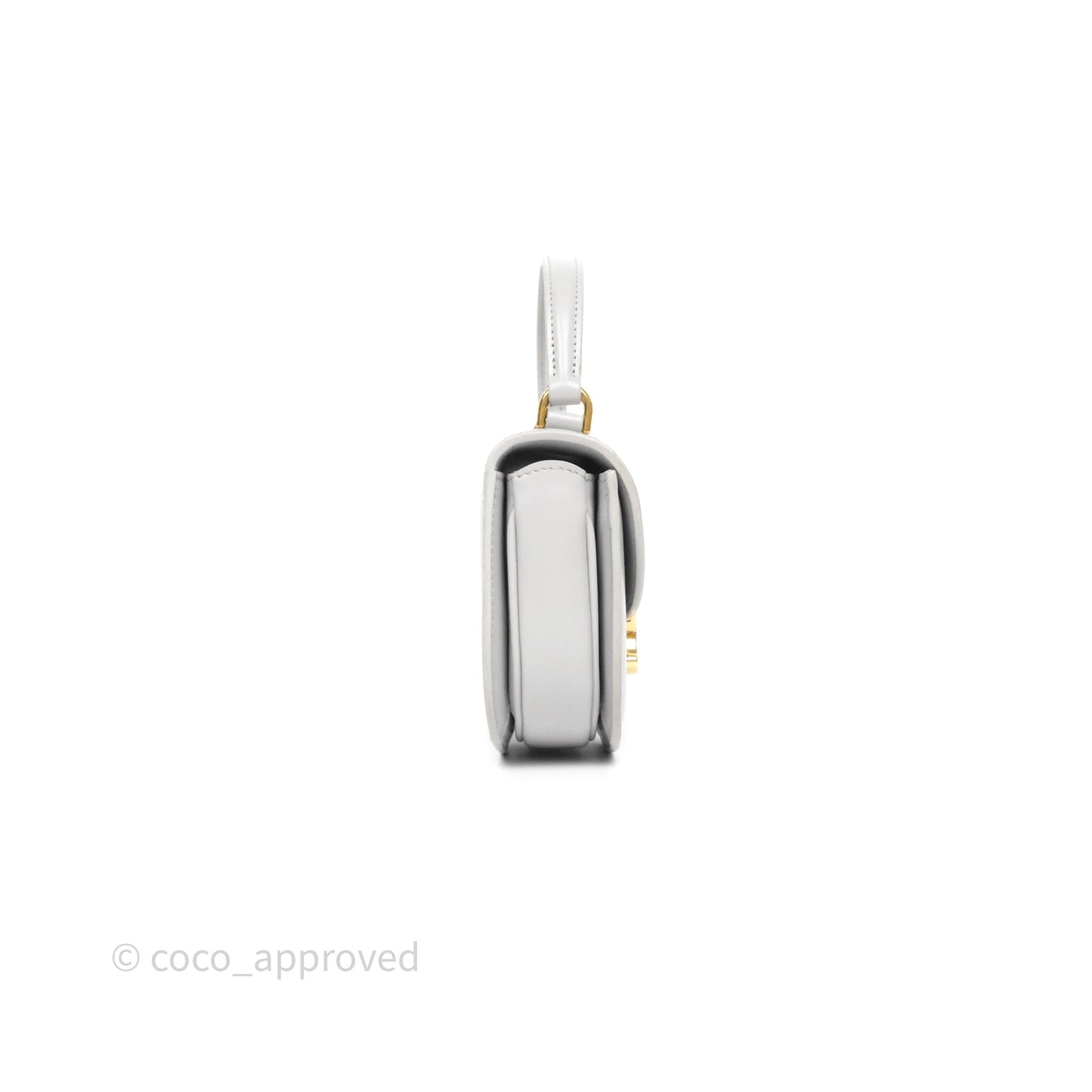 Celine Mini Besace Clea in Shiny Calfskin Grey