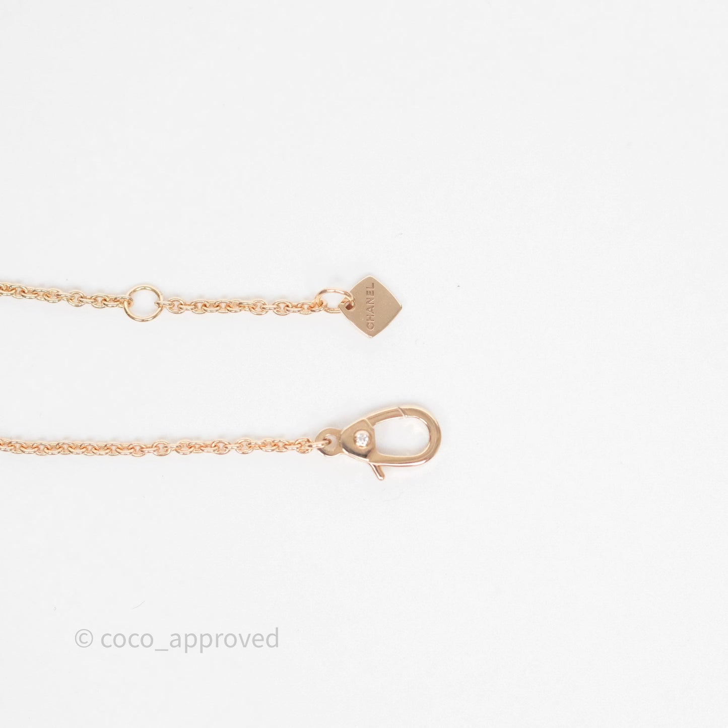 Chanel Coco Necklace Diamonds Beige Gold
