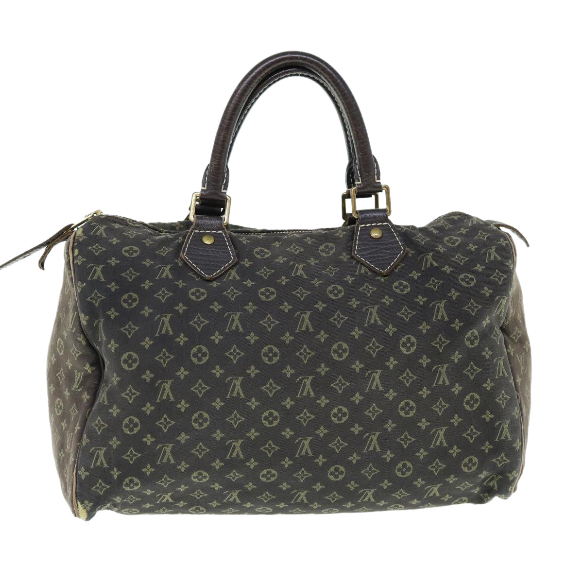 LOUIS VUITTON Monogram Mini Lin Speedy 30 Bag Brown Ebene M95224 LV 62607
