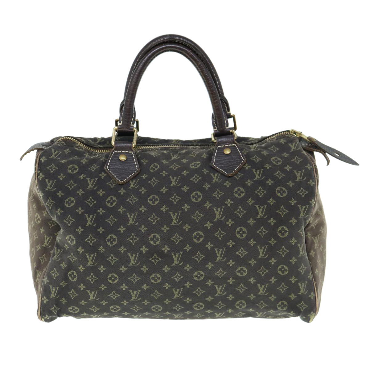 LOUIS VUITTON Monogram Mini Lin Speedy 30 Bag Brown Ebene M95224 LV 62607