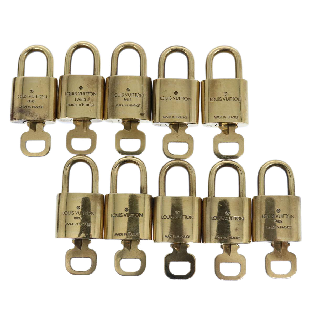 LOUIS VUITTON Padlock 10set Gold Tone LV 62635