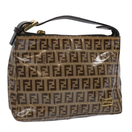 Luxury FendiZucchino Canvas Pouch Beige Brown62655