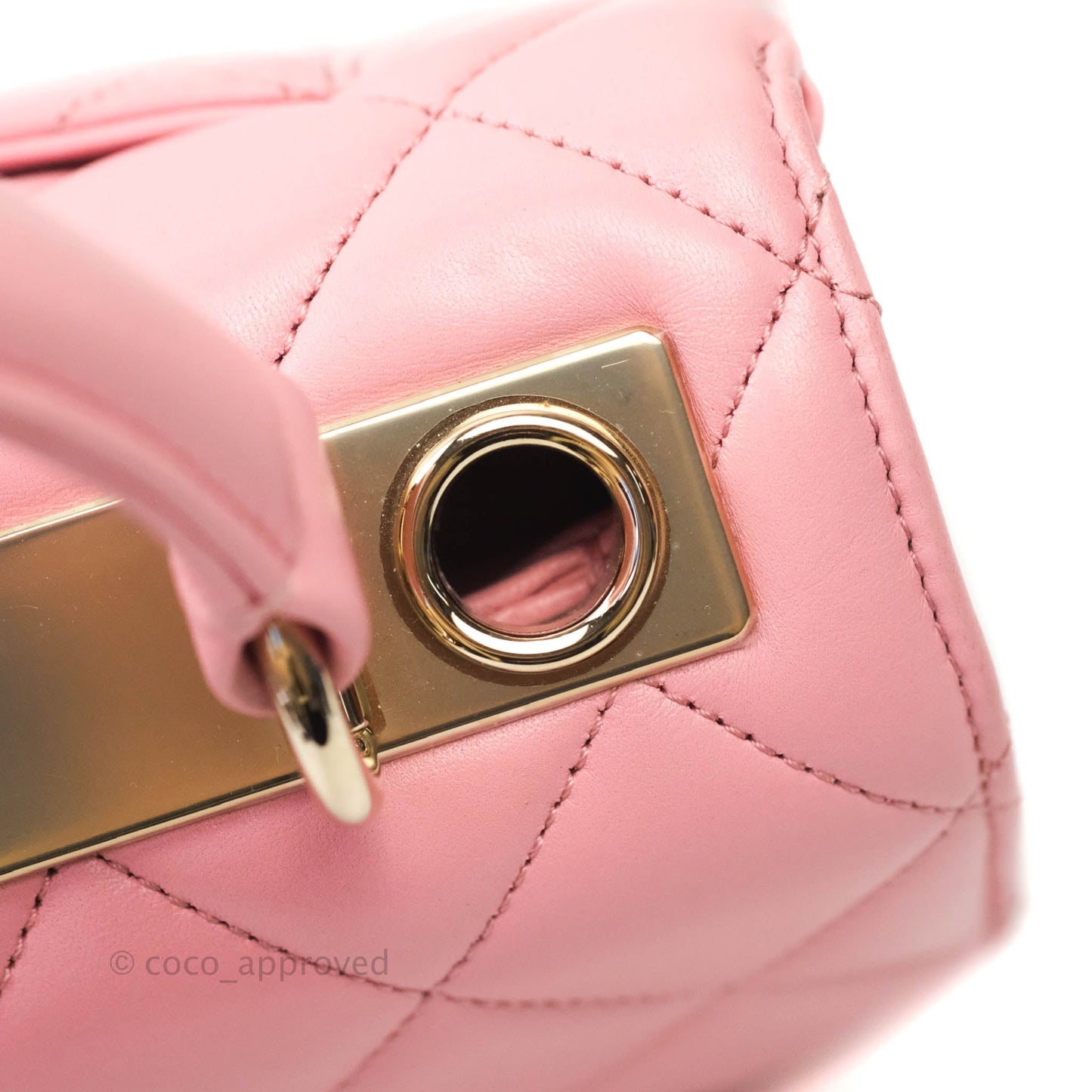 Chanel Quilted Trendy CC Small Pink Lambskin Gold Hardware