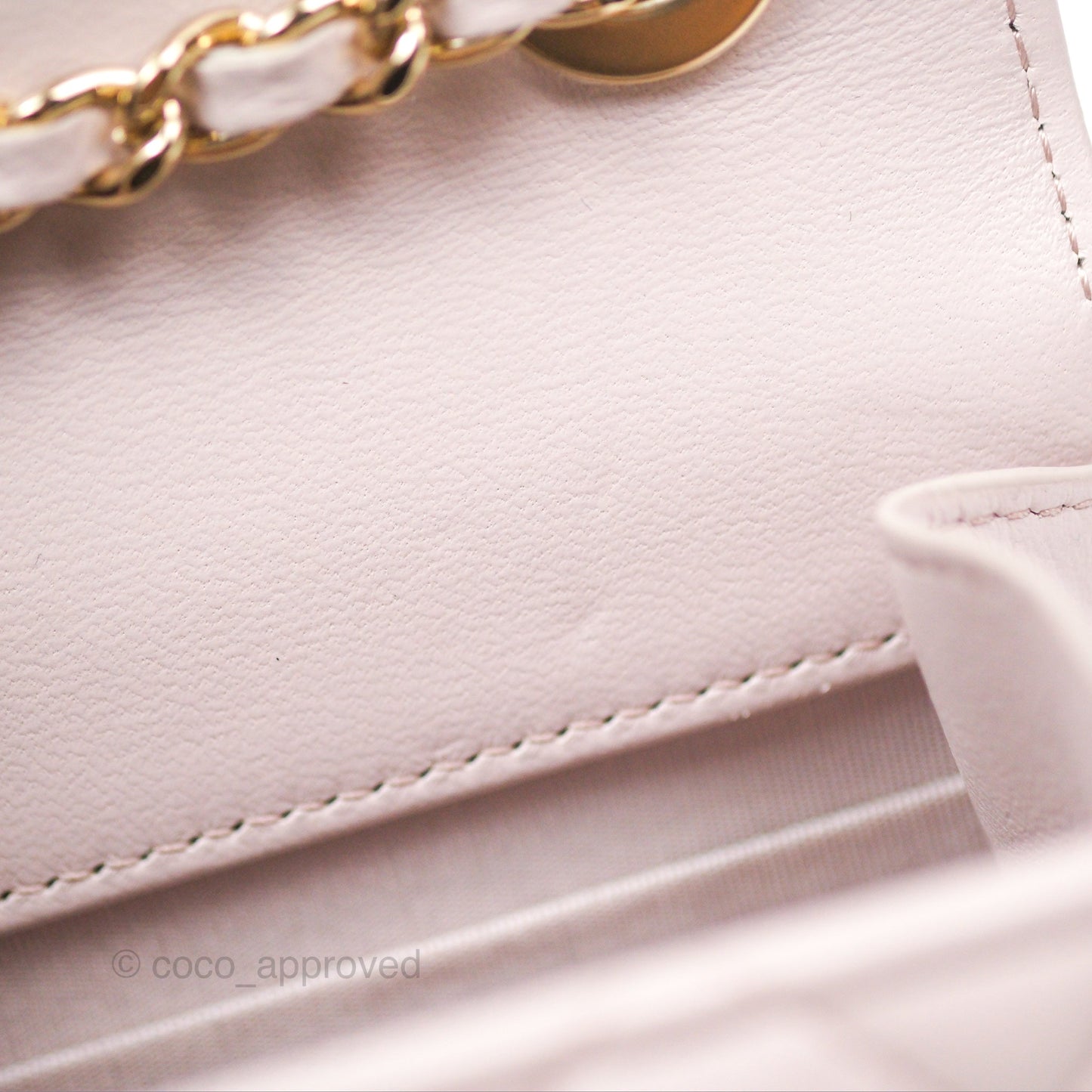 Chanel Mini Quilted Trendy CC Clutch With Chain Light Pink Lambskin Gold Hardware