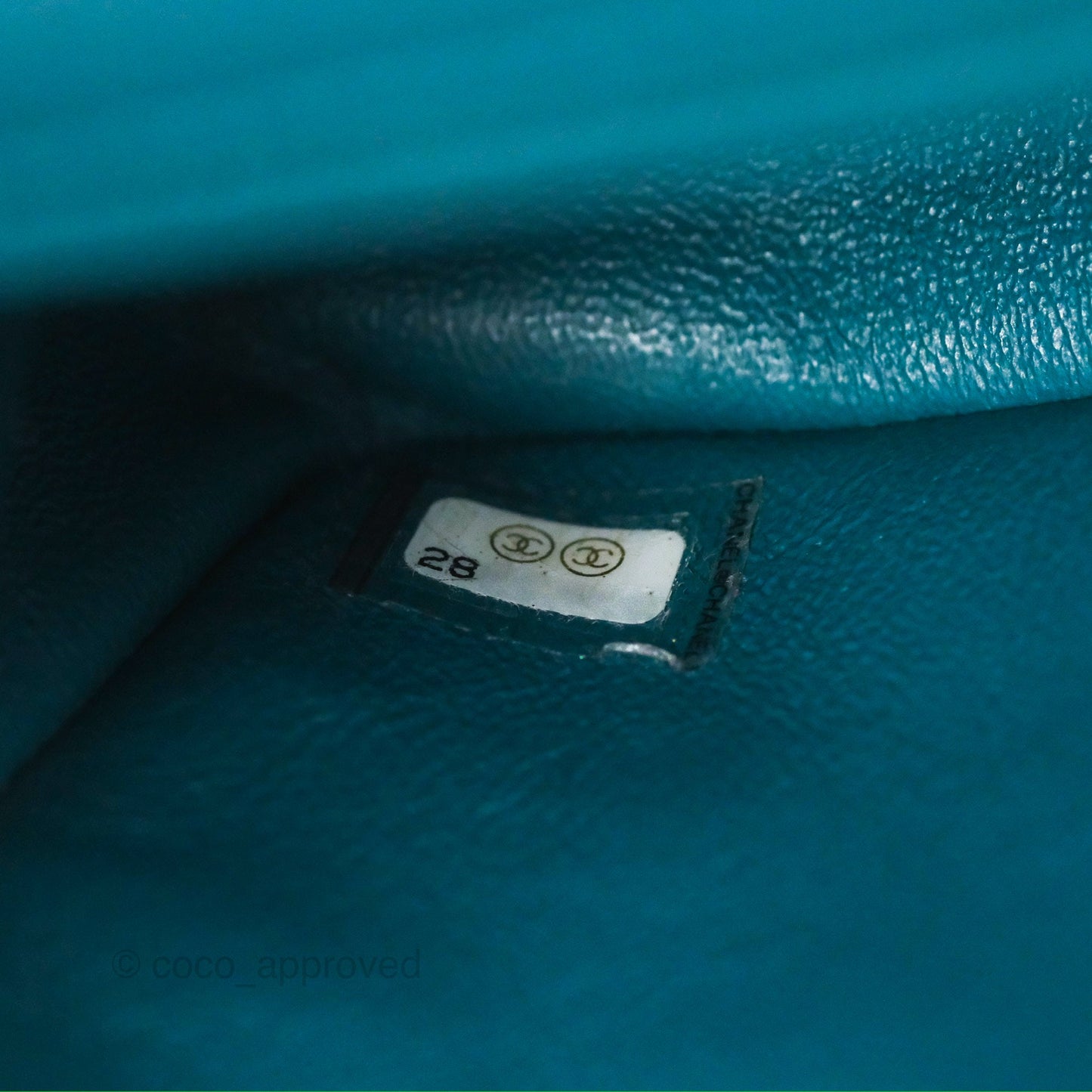 Chanel Mini Rectangular Flap Teal Tweed Gold Hardware