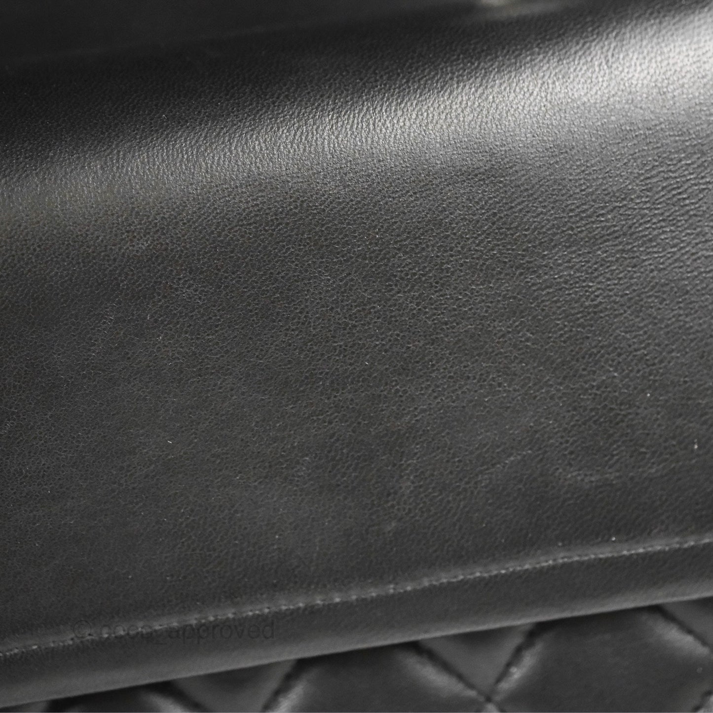 Chanel Quilted Maxi Double Flap Black Lambskin Silver Hardware