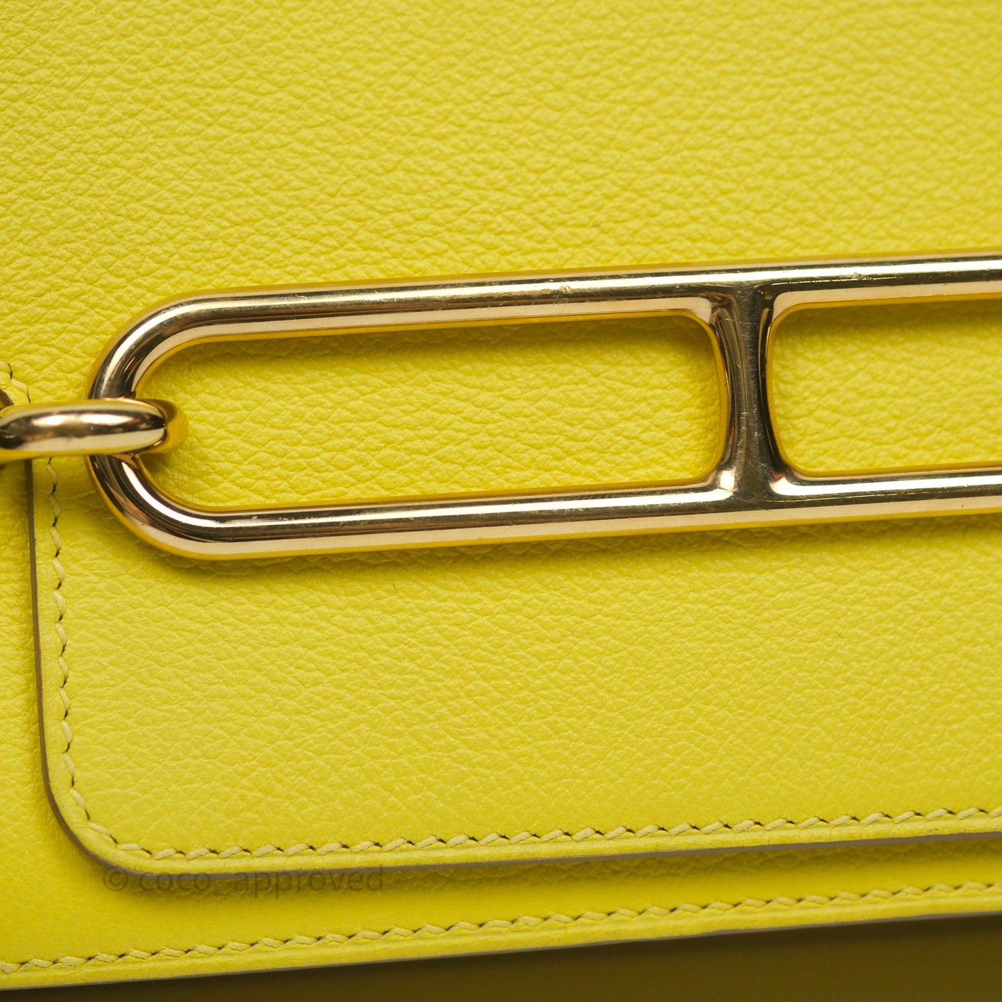 Hermès Roulis Mini 18 Lime 9R Evercolor Gold Hardware