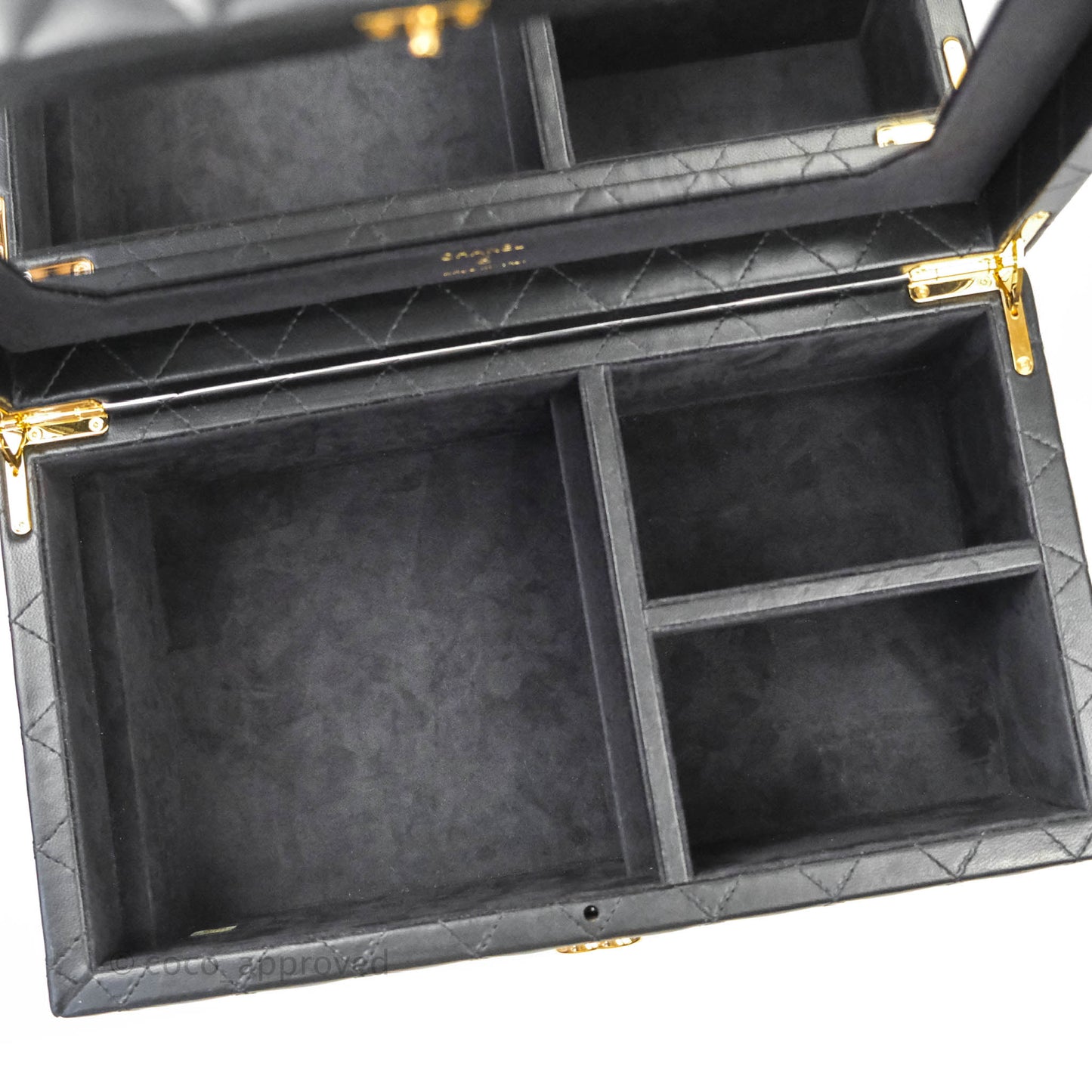 Chanel Jewellery Box Quilted Black Lambskin Gold Hardware