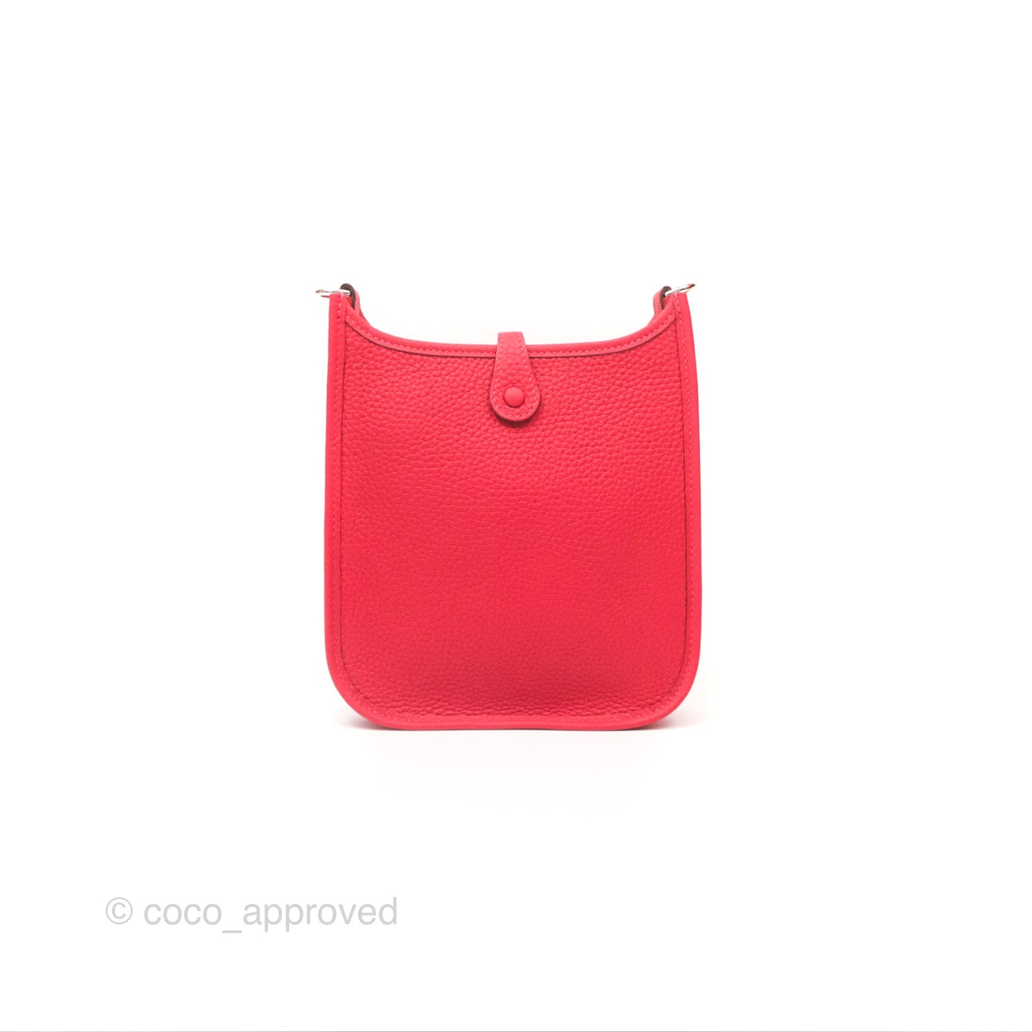 Hermès Mini Evelyne 16 Rouge Clemence Palladium Hardware