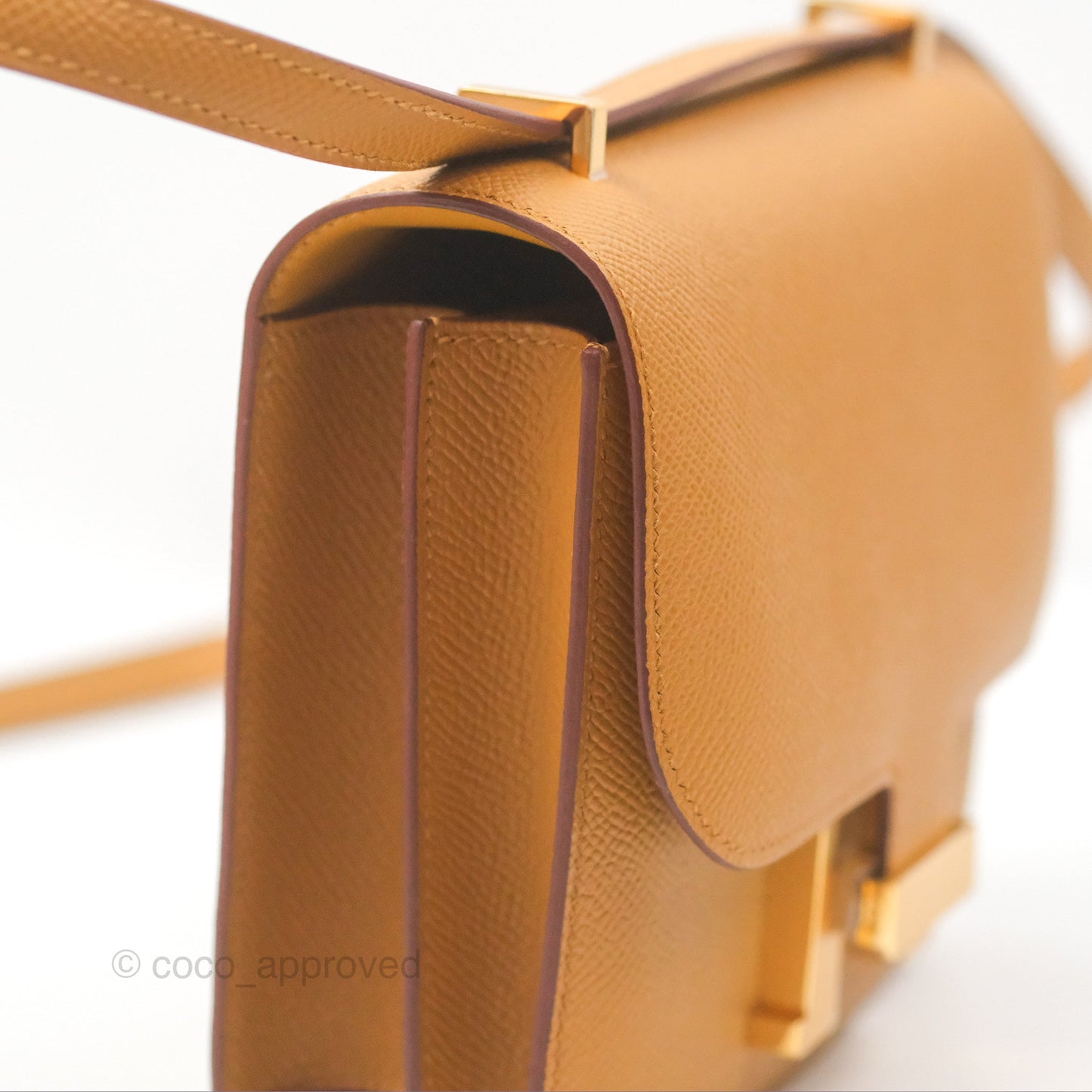 Hermès Constance Mini 18cm Mirror Sesame 2S Epsom Gold Hardware