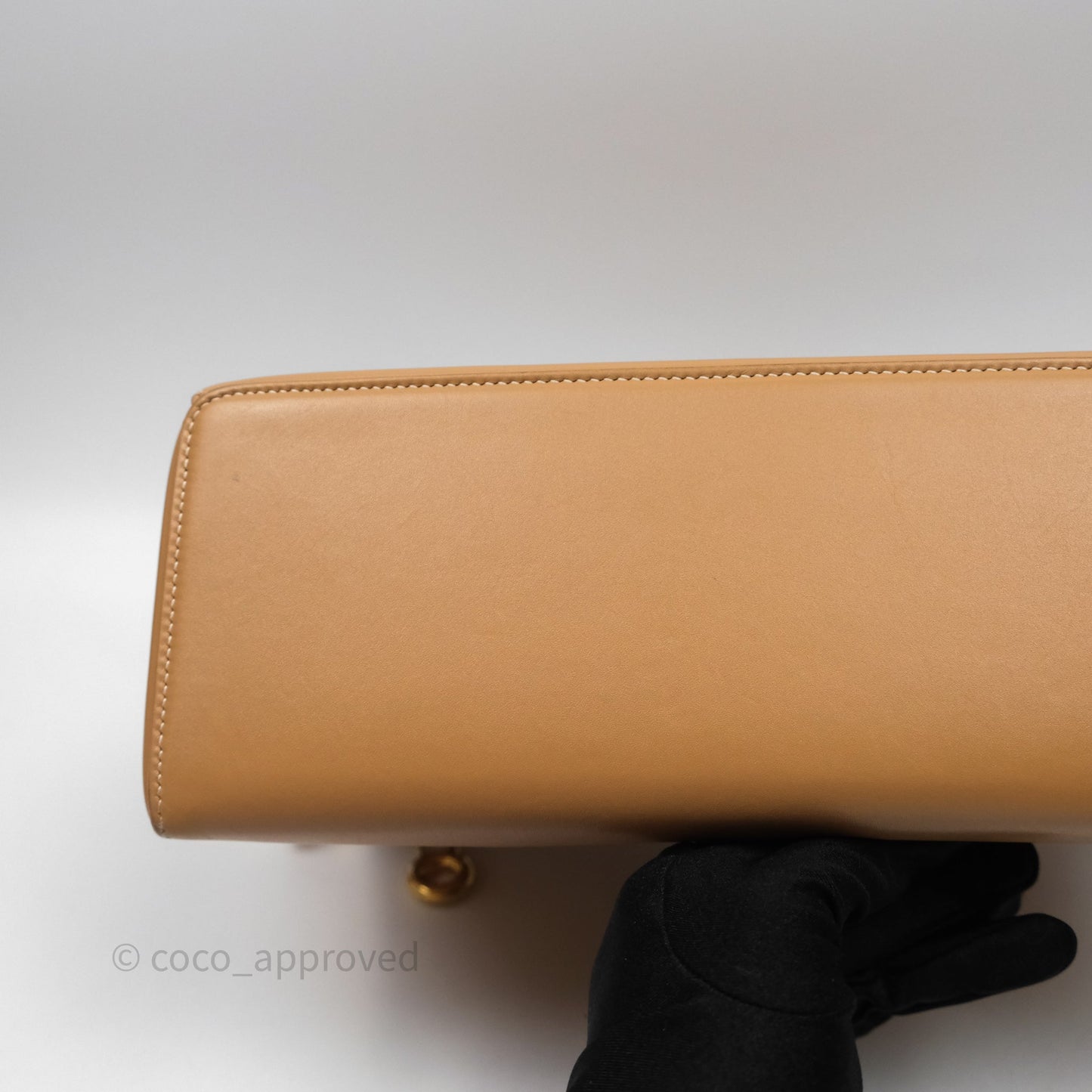 Loro Piana Extra Bag L27 Light Bamboo Calfskin Gold Hardware