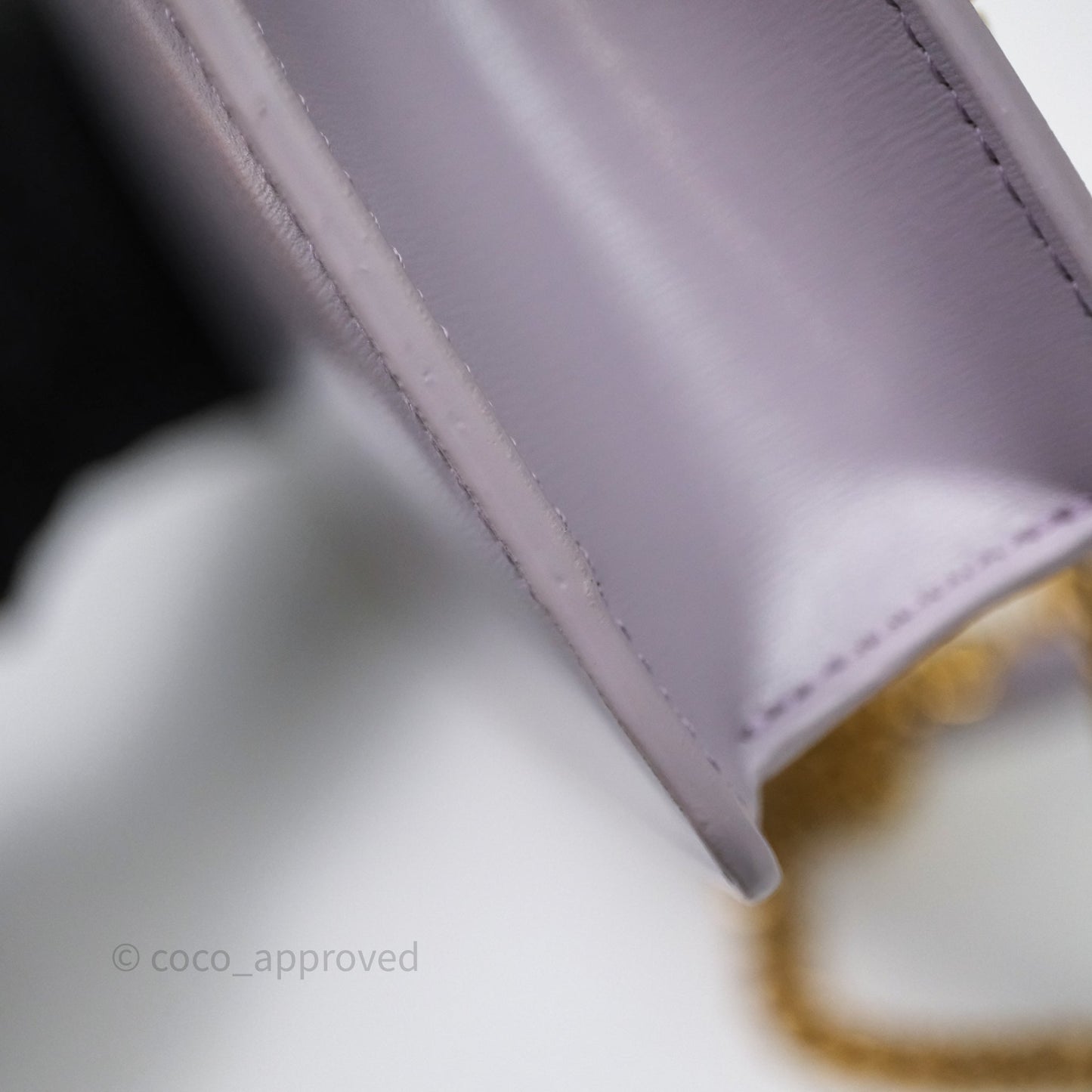 Celine Margo Wallet On Chain in Purple lavender Shiny Calfskin
