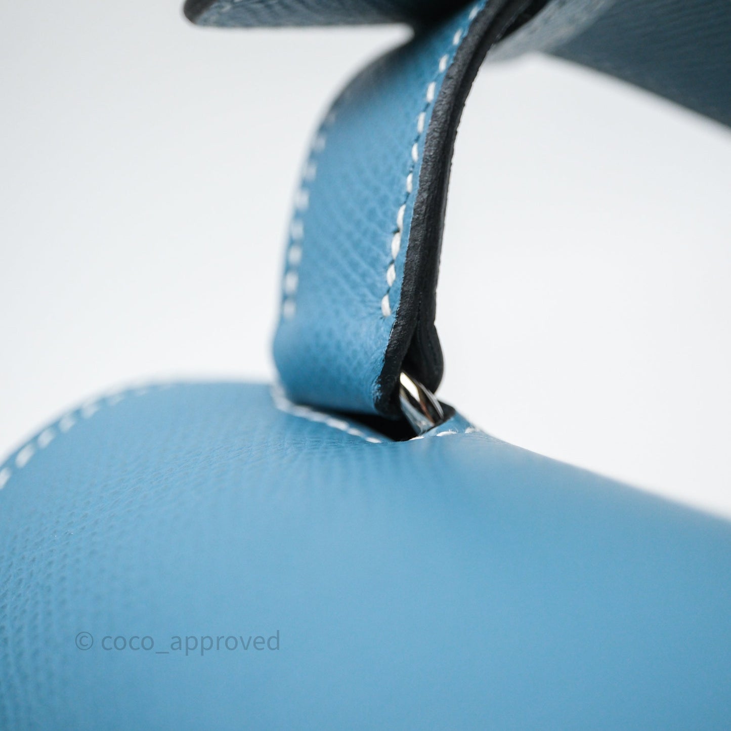 Hermès Della Cavalleria Mini II Bag 18 New Bleu Jean 75 Epsom Palladium Hardware