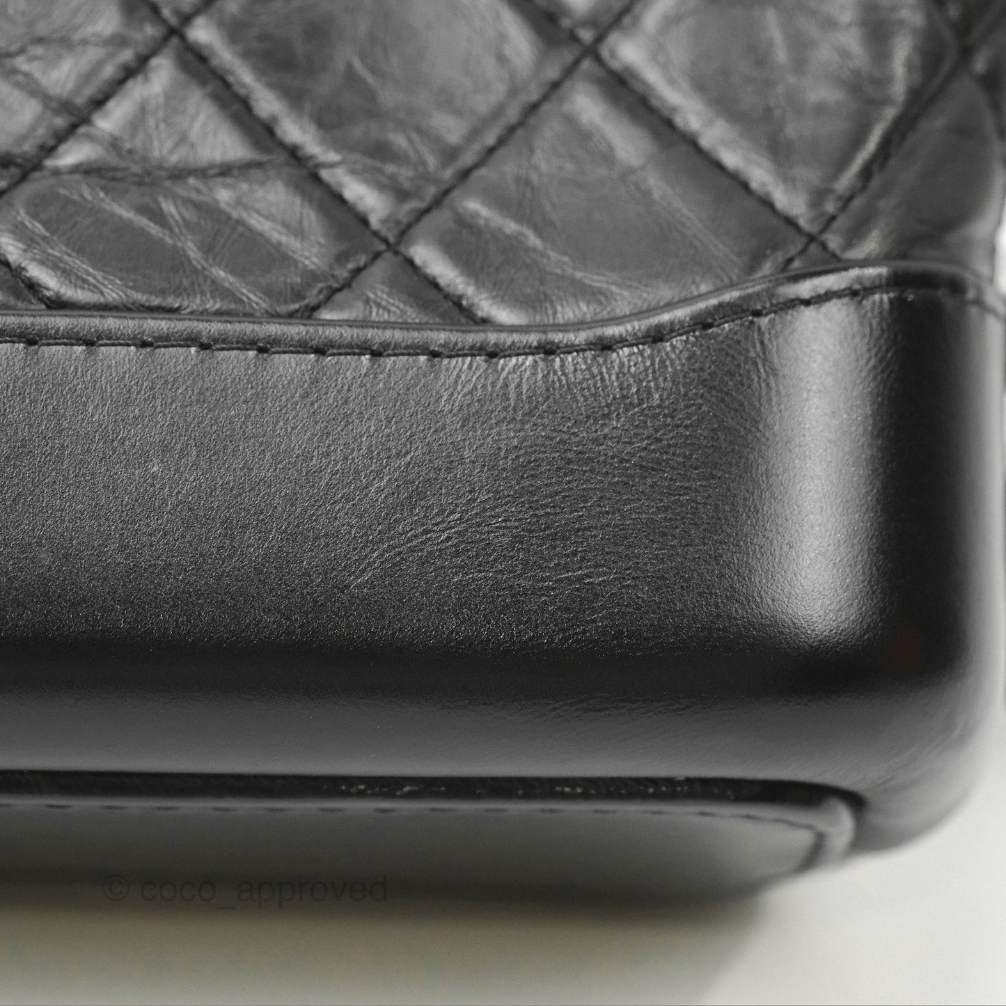 Chanel Small Gabrielle Hobo Quilted So Black Aged Calfskin