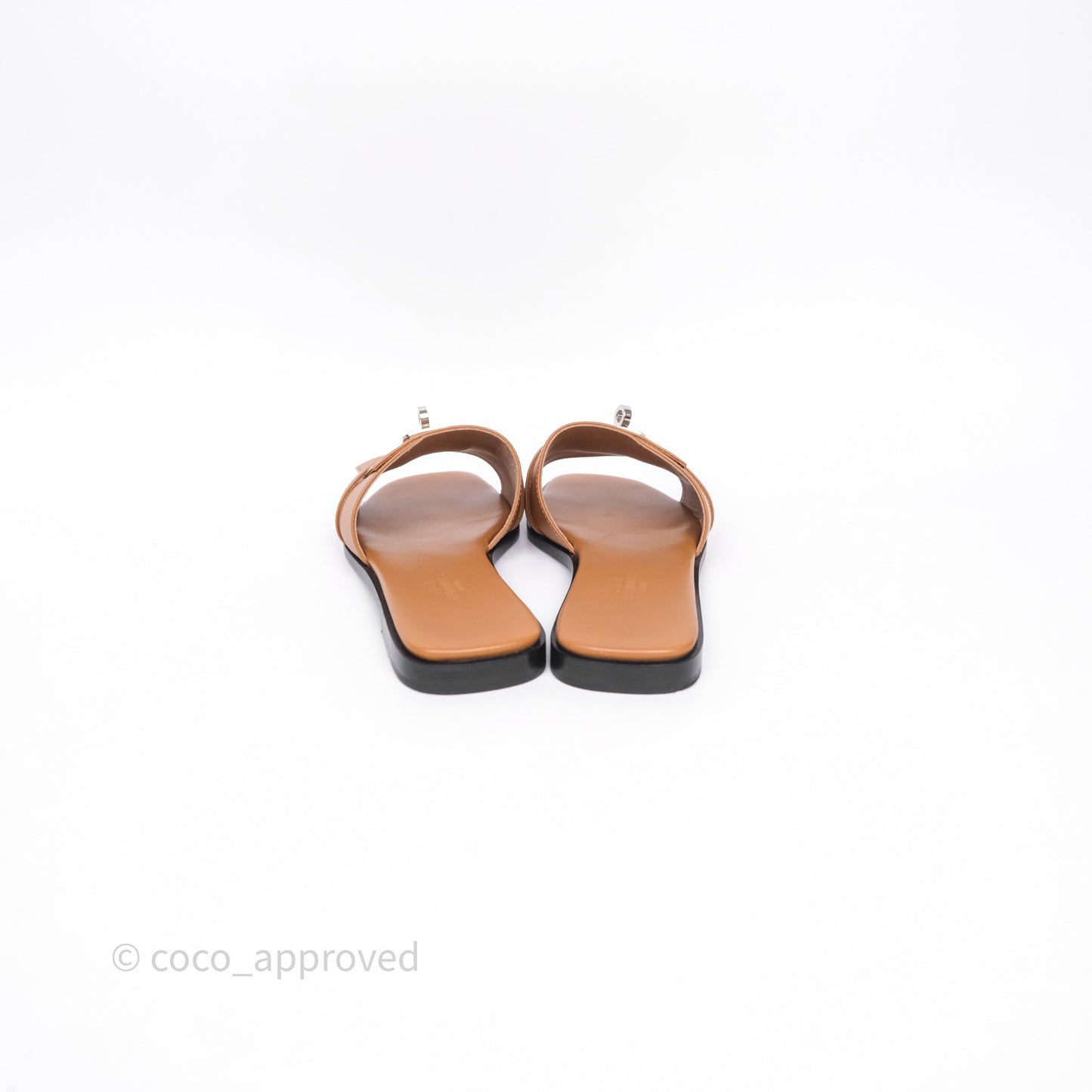 Hermès Giulia Sandals Gold 37 Palladium Hardware Size 36.5