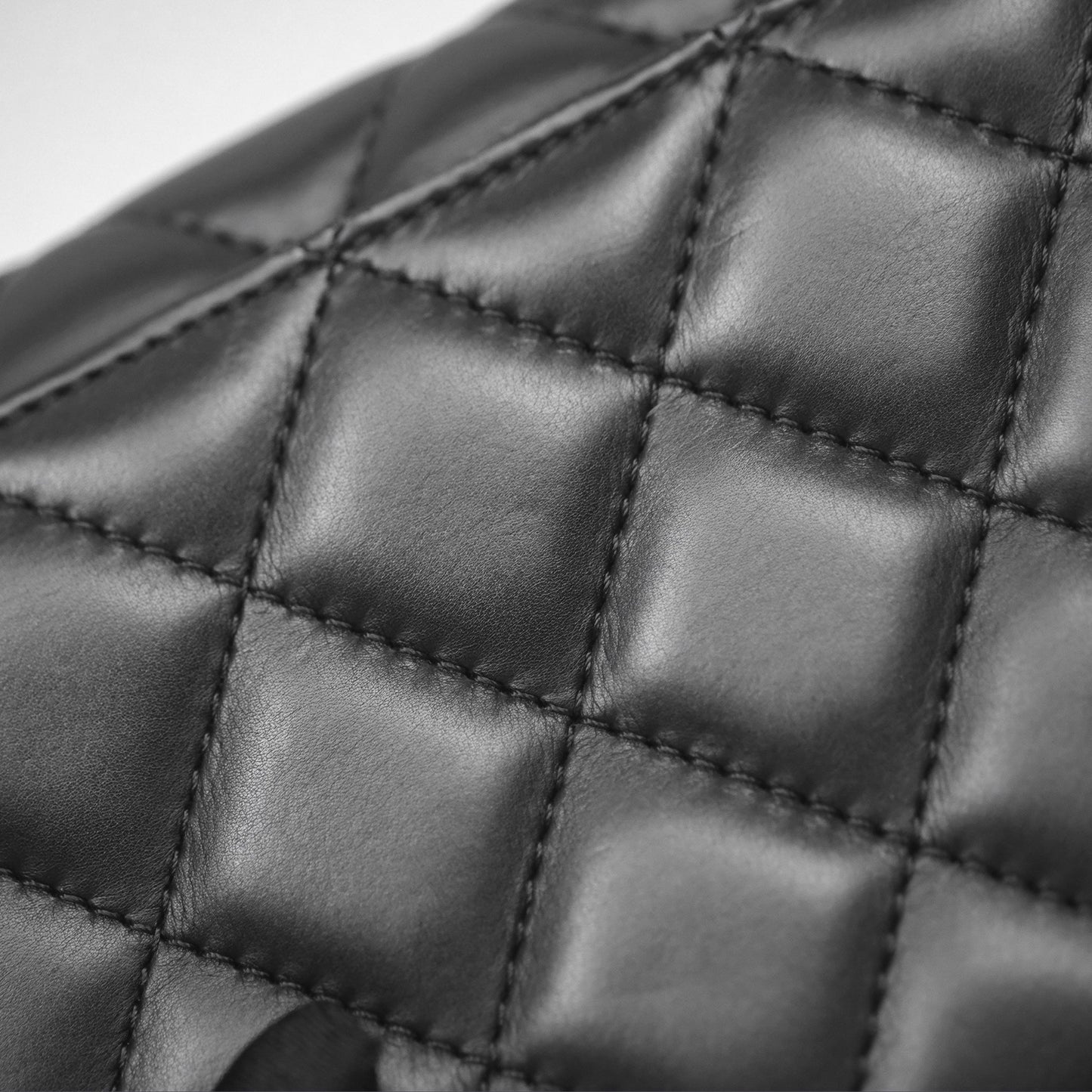 Chanel Quilted Side Chain Flap Bag Black Calfskin Aged Gold Hardware