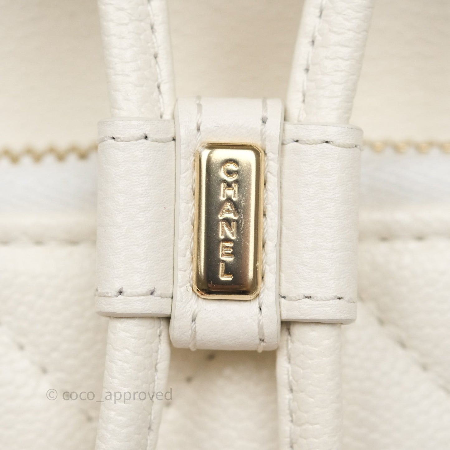 Chanel Quilted Business Affinity Backpack Ivory White Caviar Gold Hardware