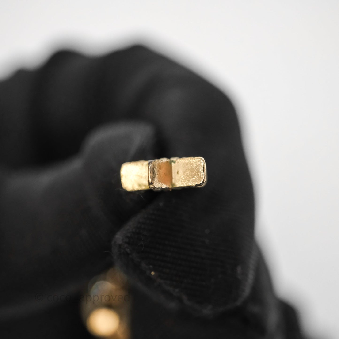 Chanel Crystal Star CC Drop Earrings Gold Tone 23K