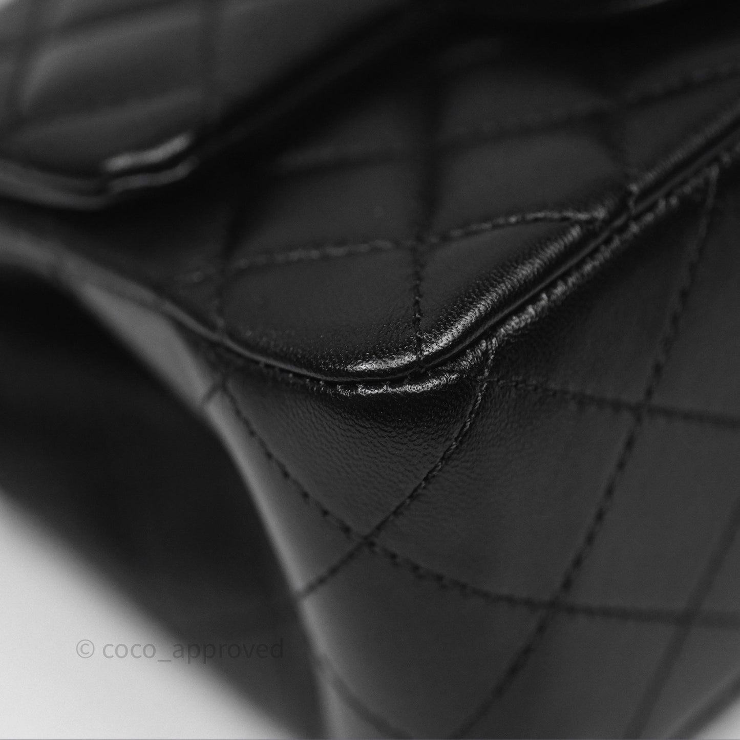 Chanel Pearl Crush Mini Square Quilted Black Lambskin Aged Gold Hardware