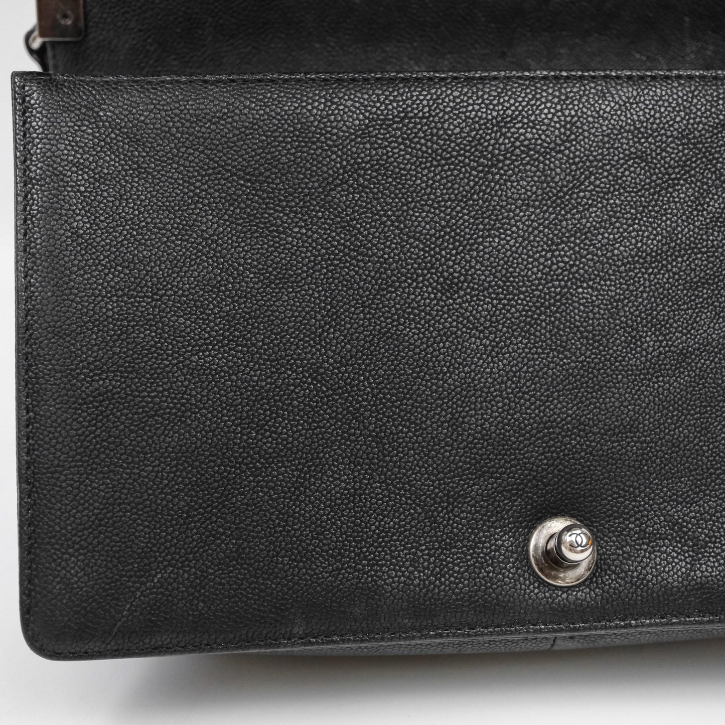 Chanel Quilted New Medium Boy Black Caviar Ruthenium Hardware